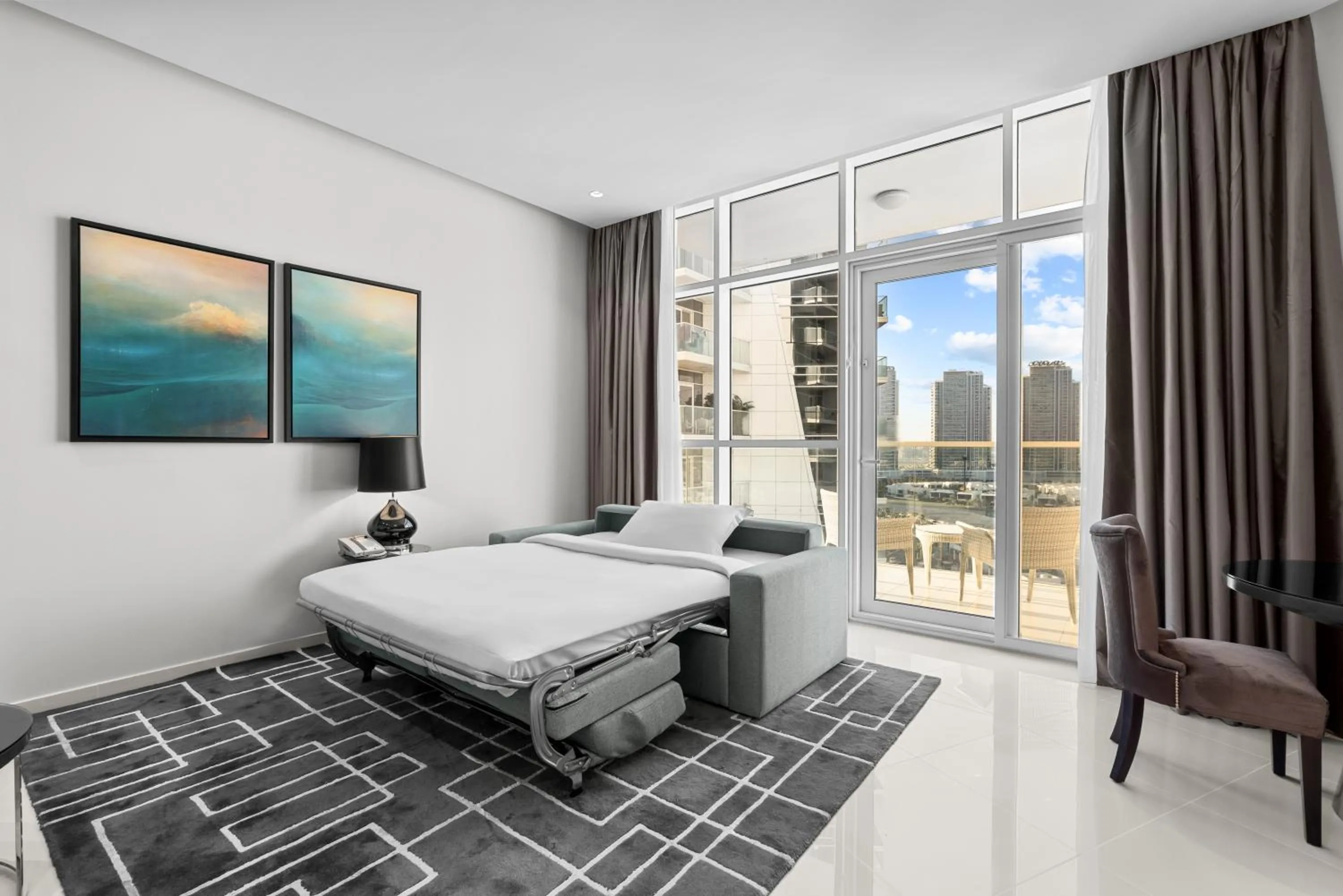 Bed in Radisson Dubai Damac Hills