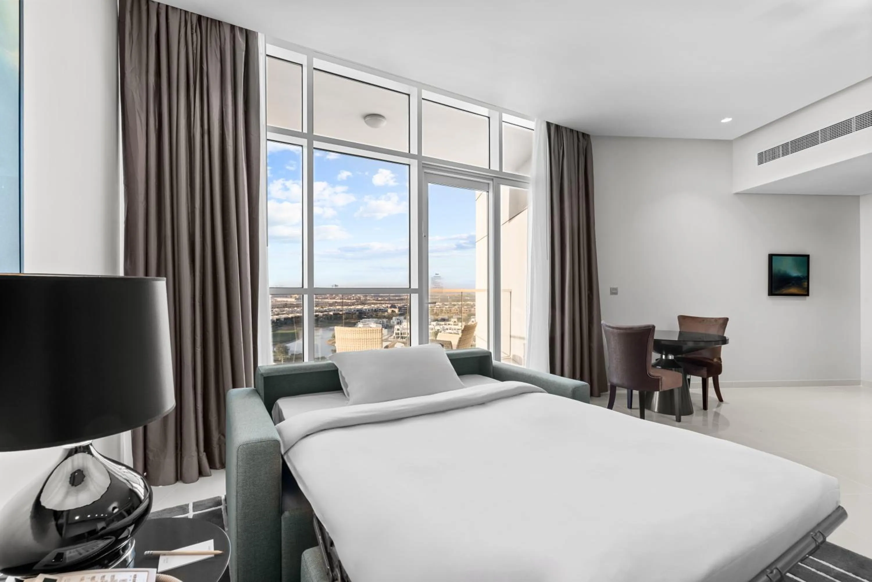 Bed in Radisson Dubai Damac Hills