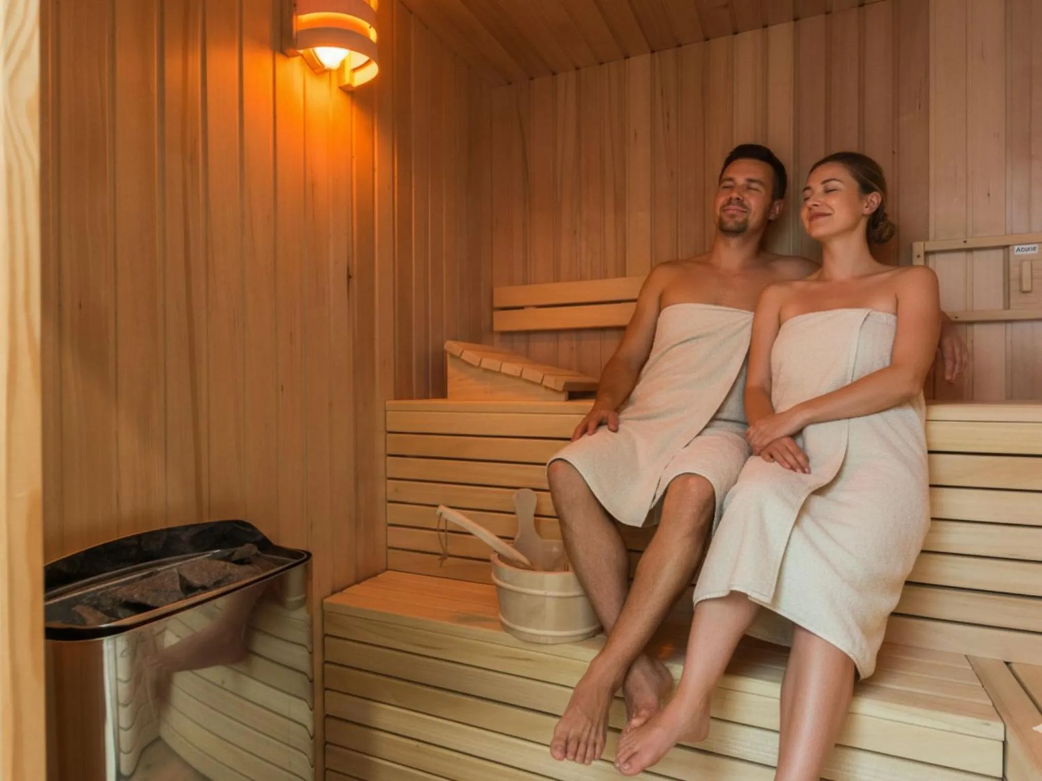 Naturpark-5 Sterne Ferienhaus-Kamin-Sauna-See