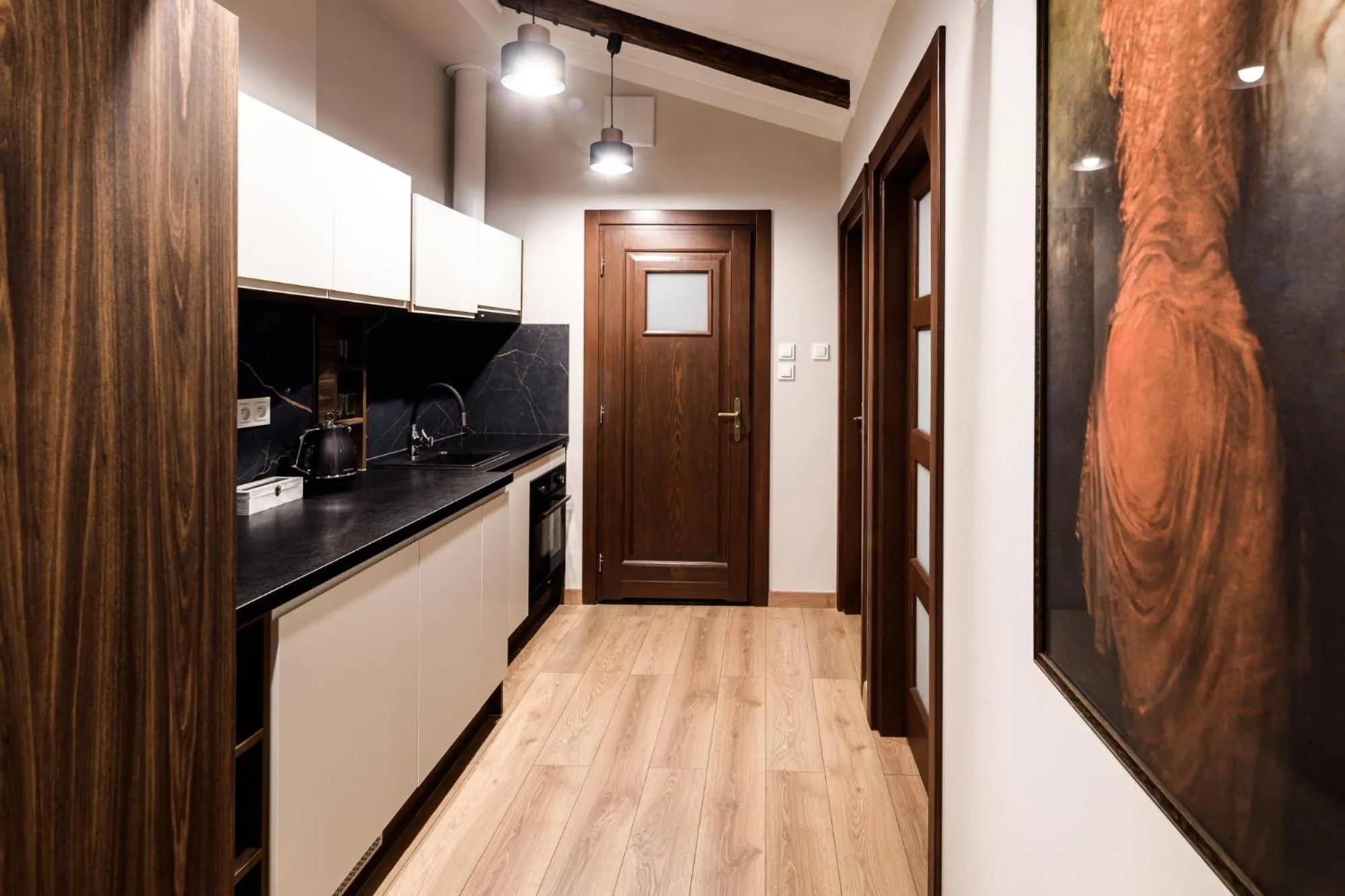 Kitchen or kitchenette in Apart Residence Ariańska 16 by NEARTO PL