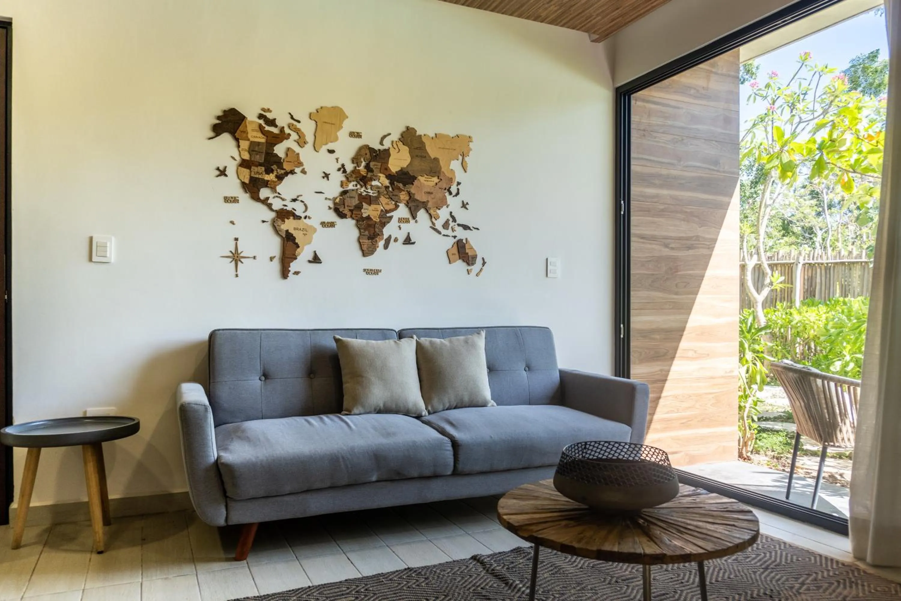 Living room in Macondo Tulum