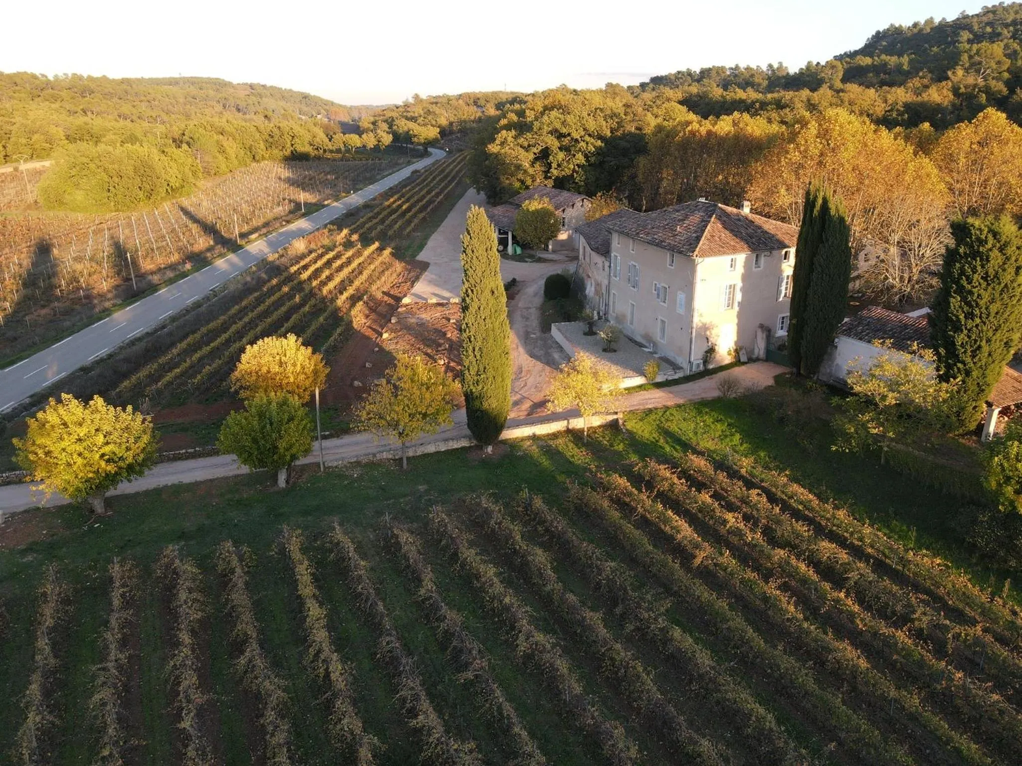 Bird's eye view in Domaine Les Mûriers