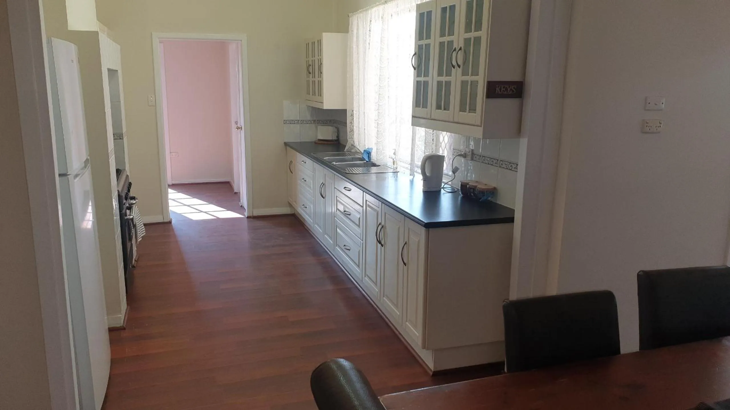 Communal kitchen in Roseneath Cottage