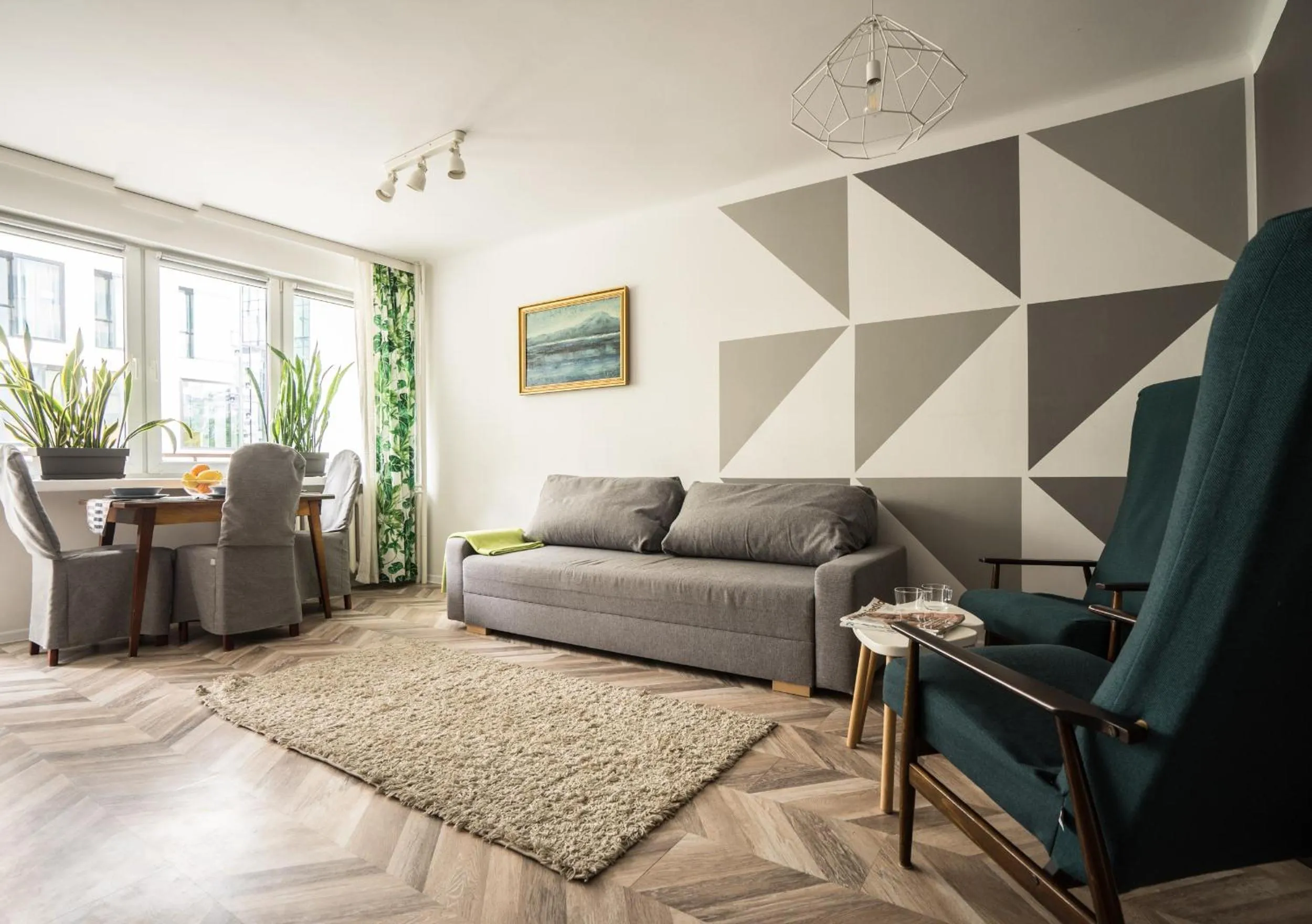 Living room in oompH Warsaw Central Apartment