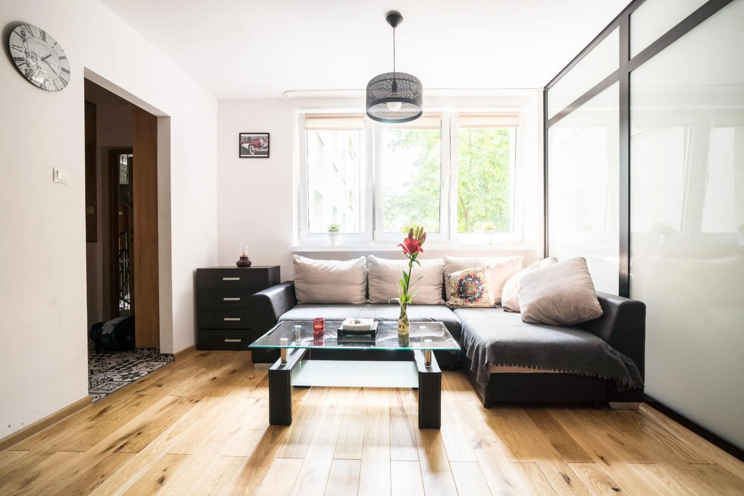 Living room in oompH Warsaw Central Apartment