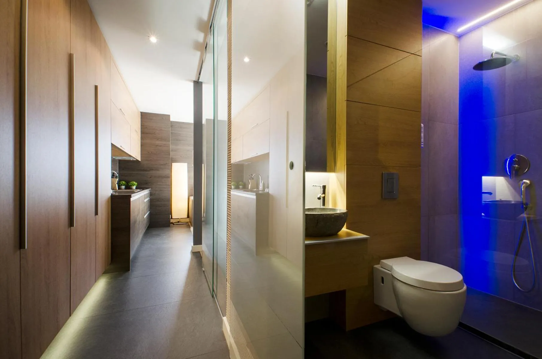 Shower in LupoApartments z Klimatyzacją do wyboru z Jacuzzi Pole Dance Parking Dostęp na Kod