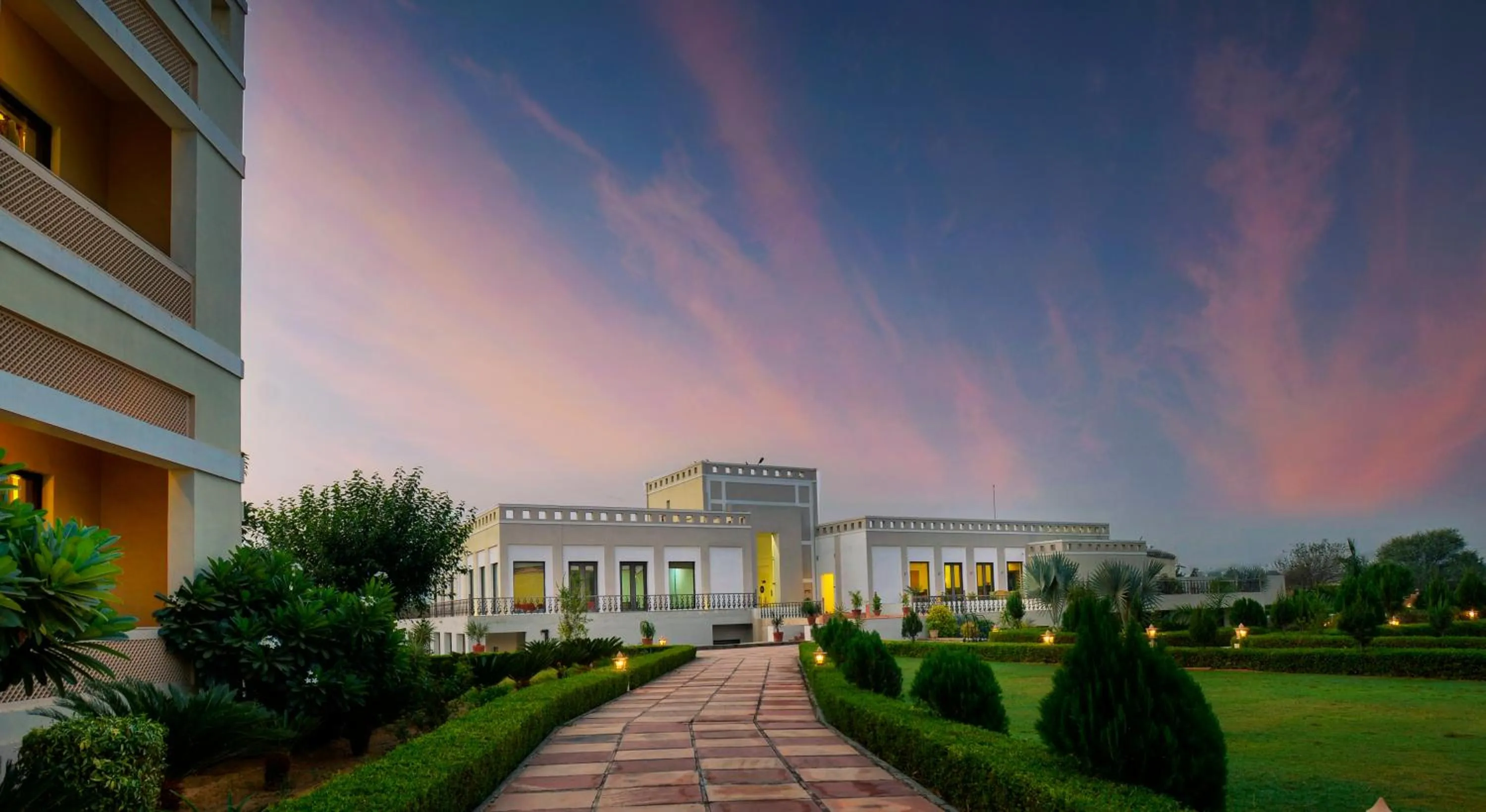 Facade/entrance in Achrol Niwas A TreeHouse Hotel
