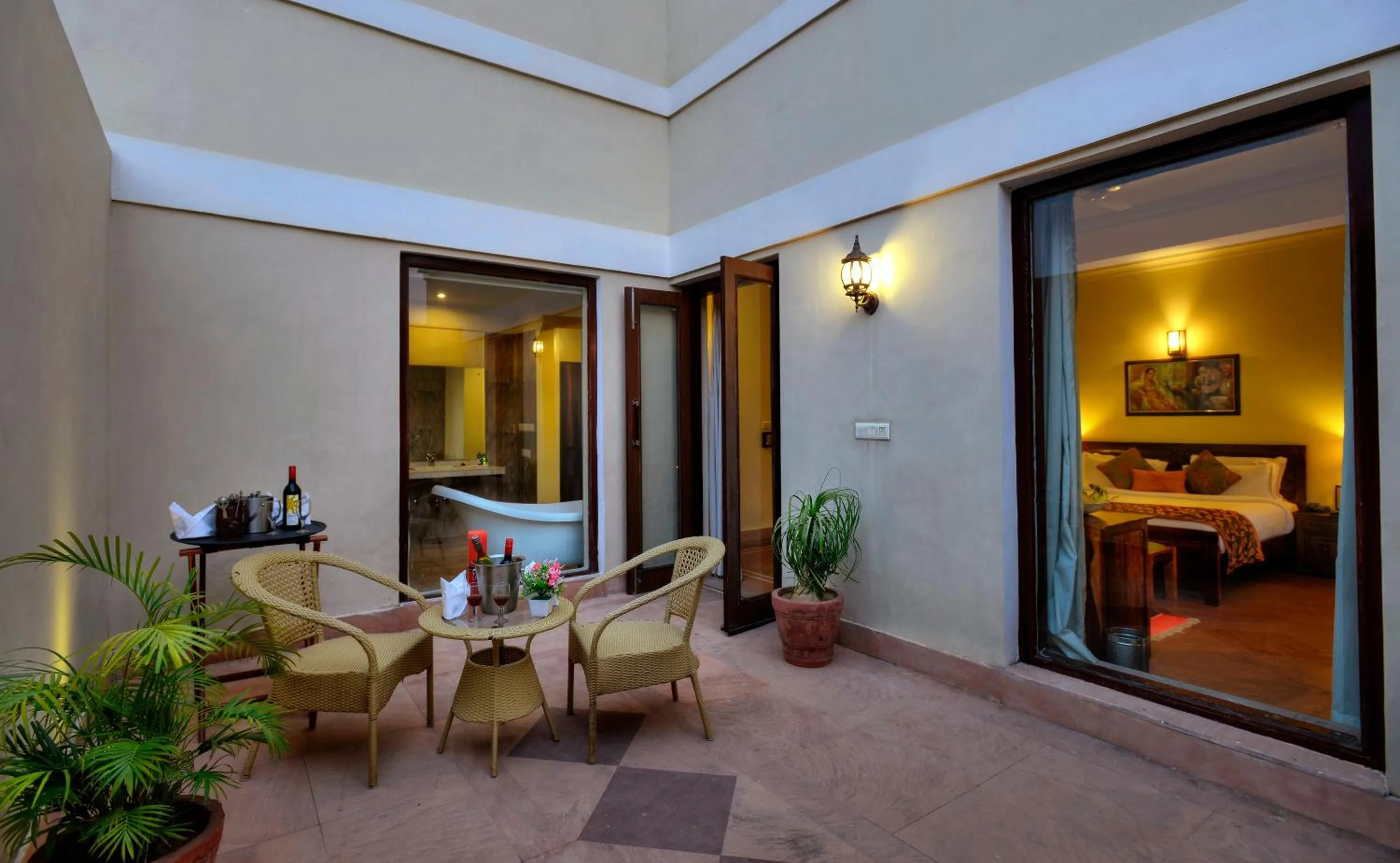 Living room, Bed in Achrol Niwas A TreeHouse Hotel