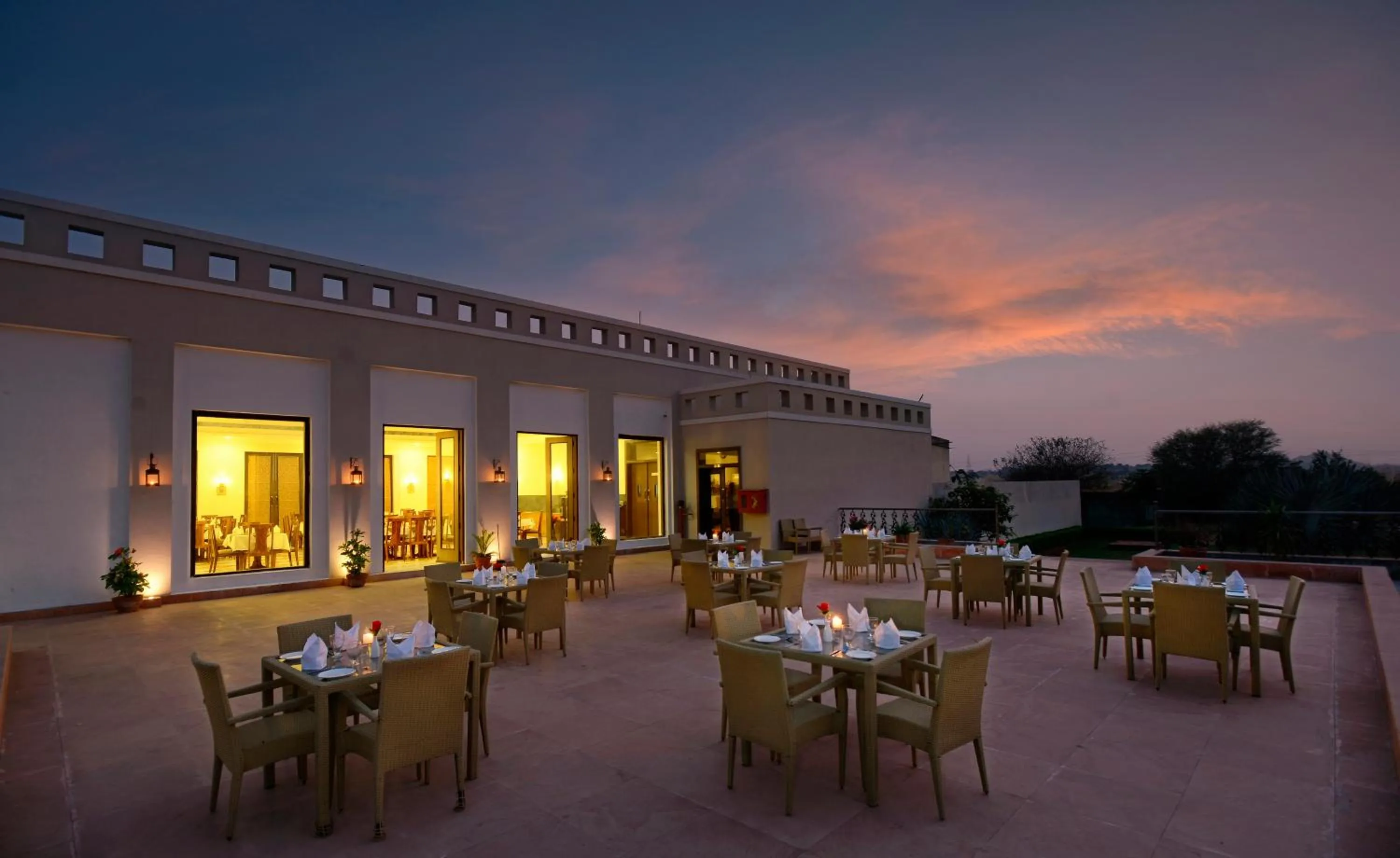 Dining area in Achrol Niwas A TreeHouse Hotel