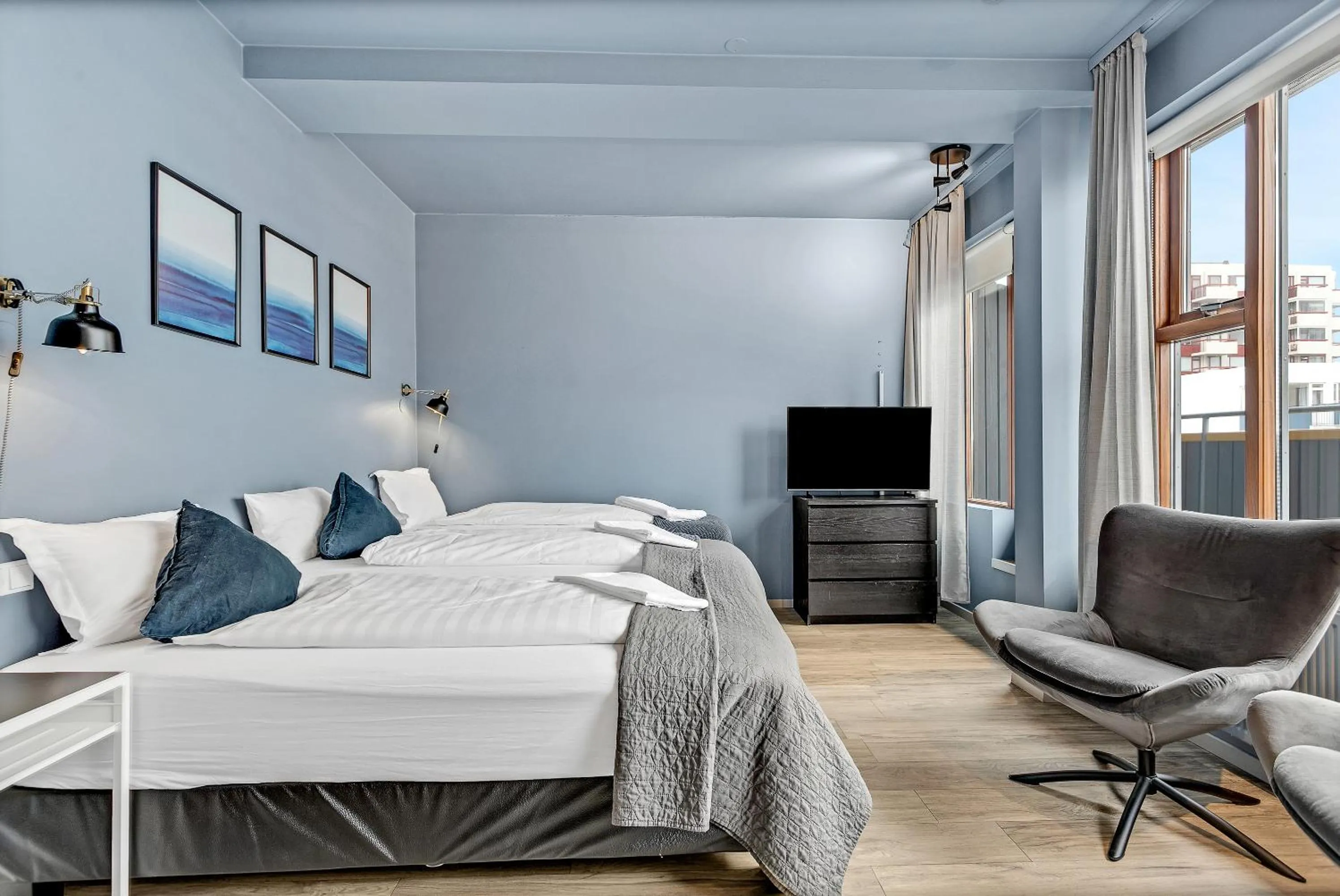 Bed in Iceland Comfort Apartments by Heimaleiga