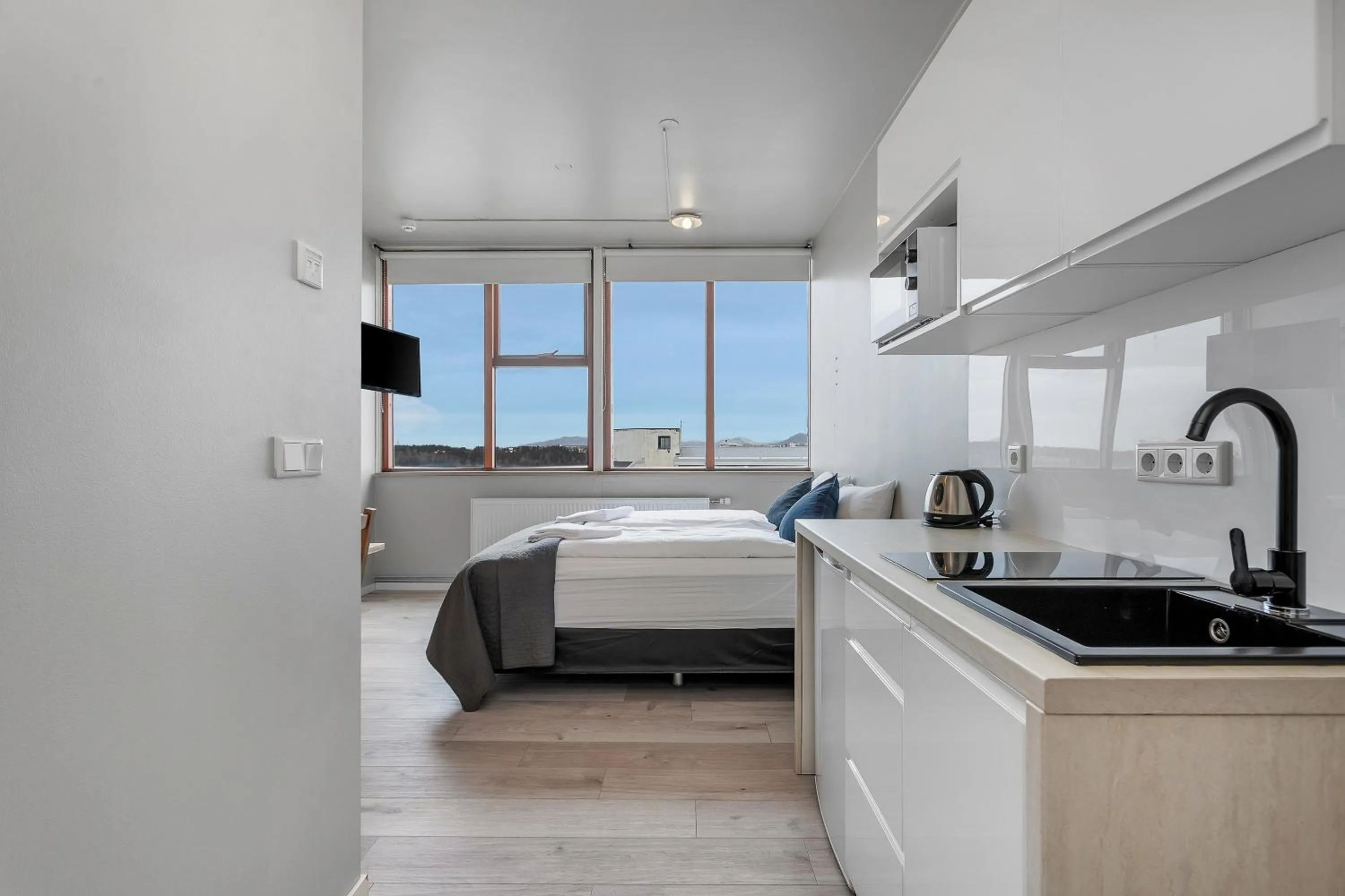 Bed in Iceland Comfort Apartments by Heimaleiga