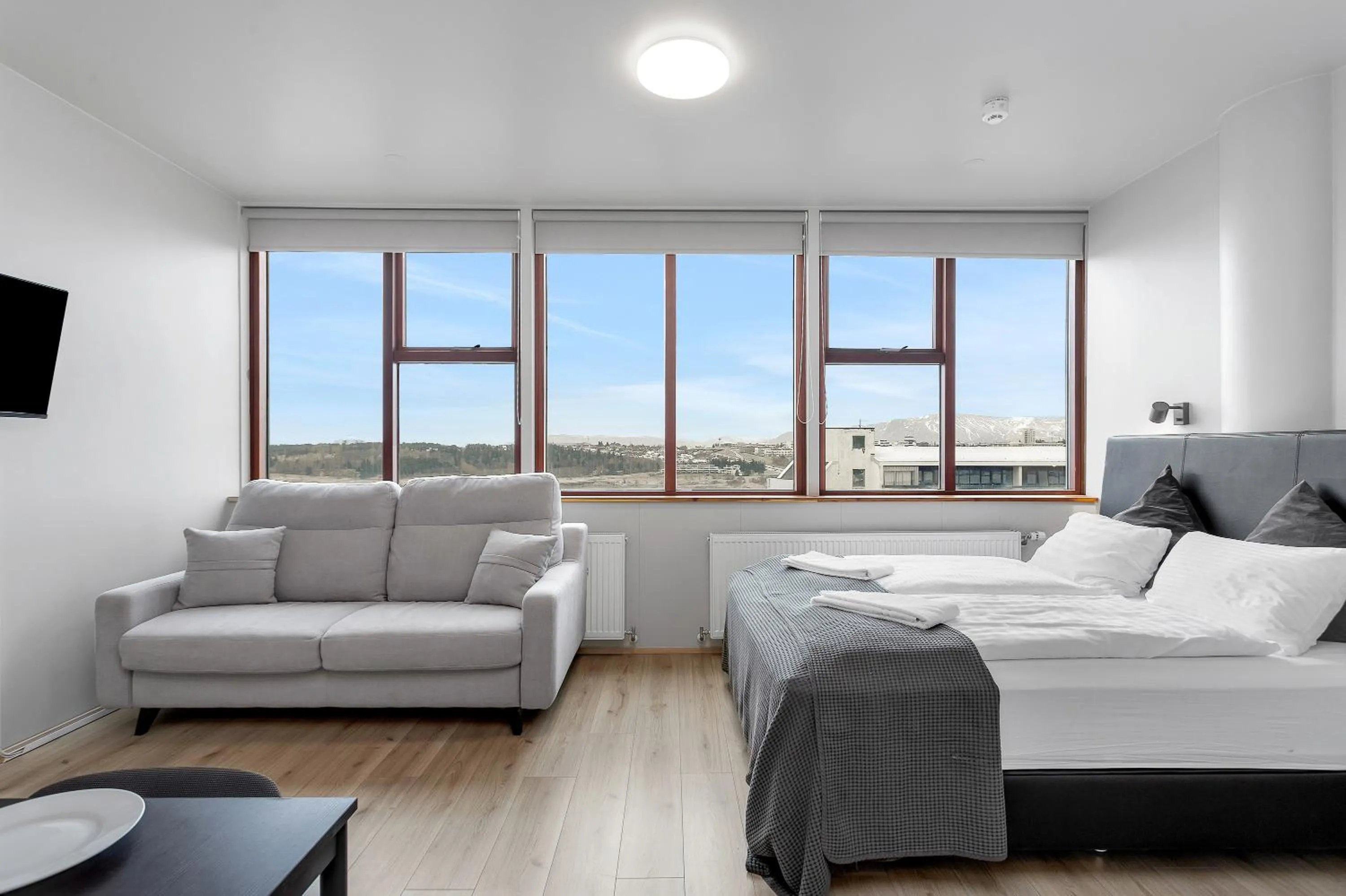 Bed in Iceland Comfort Apartments by Heimaleiga