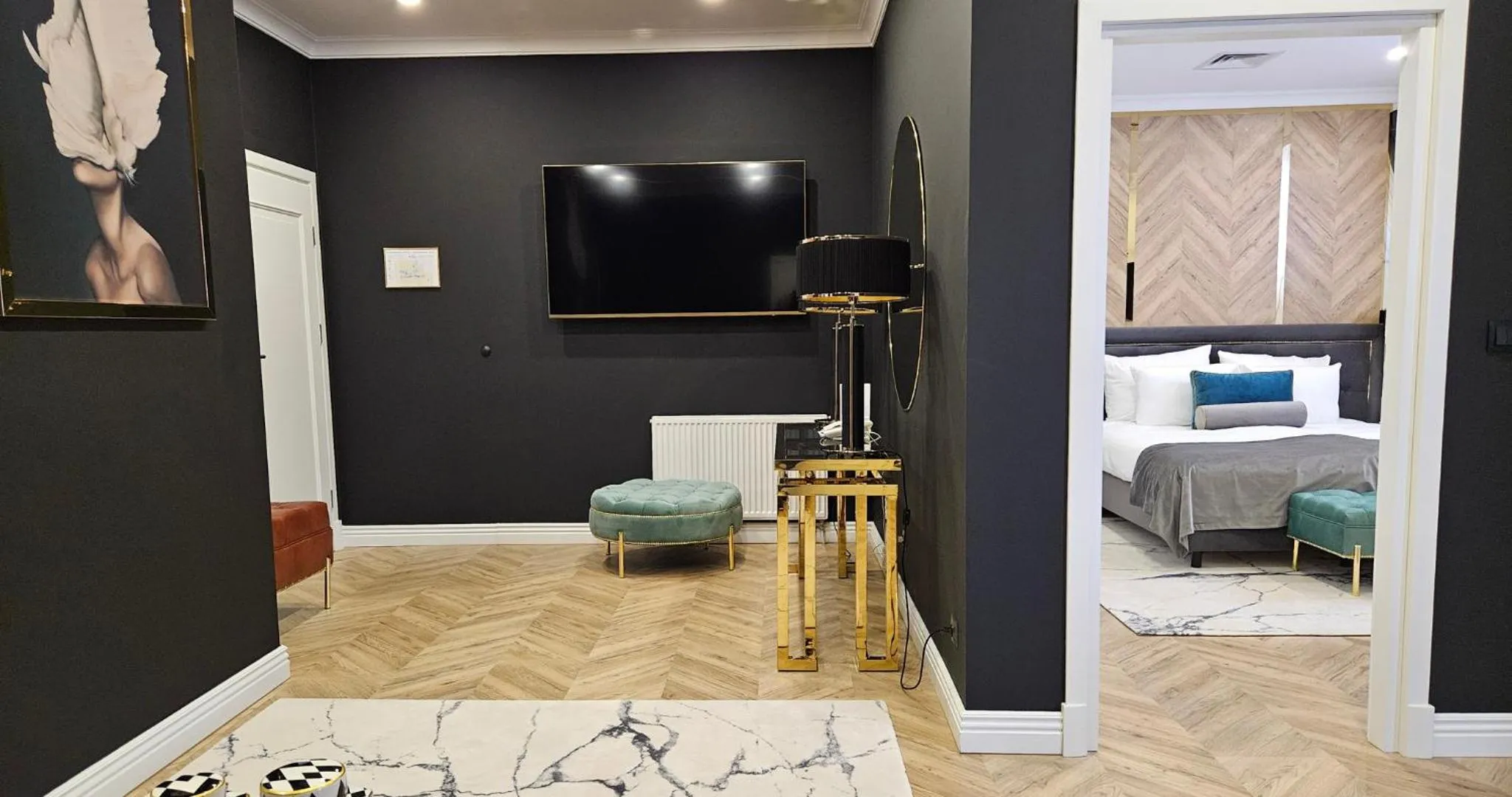 Communal lounge/ TV room, Bed in Hotel Pavco