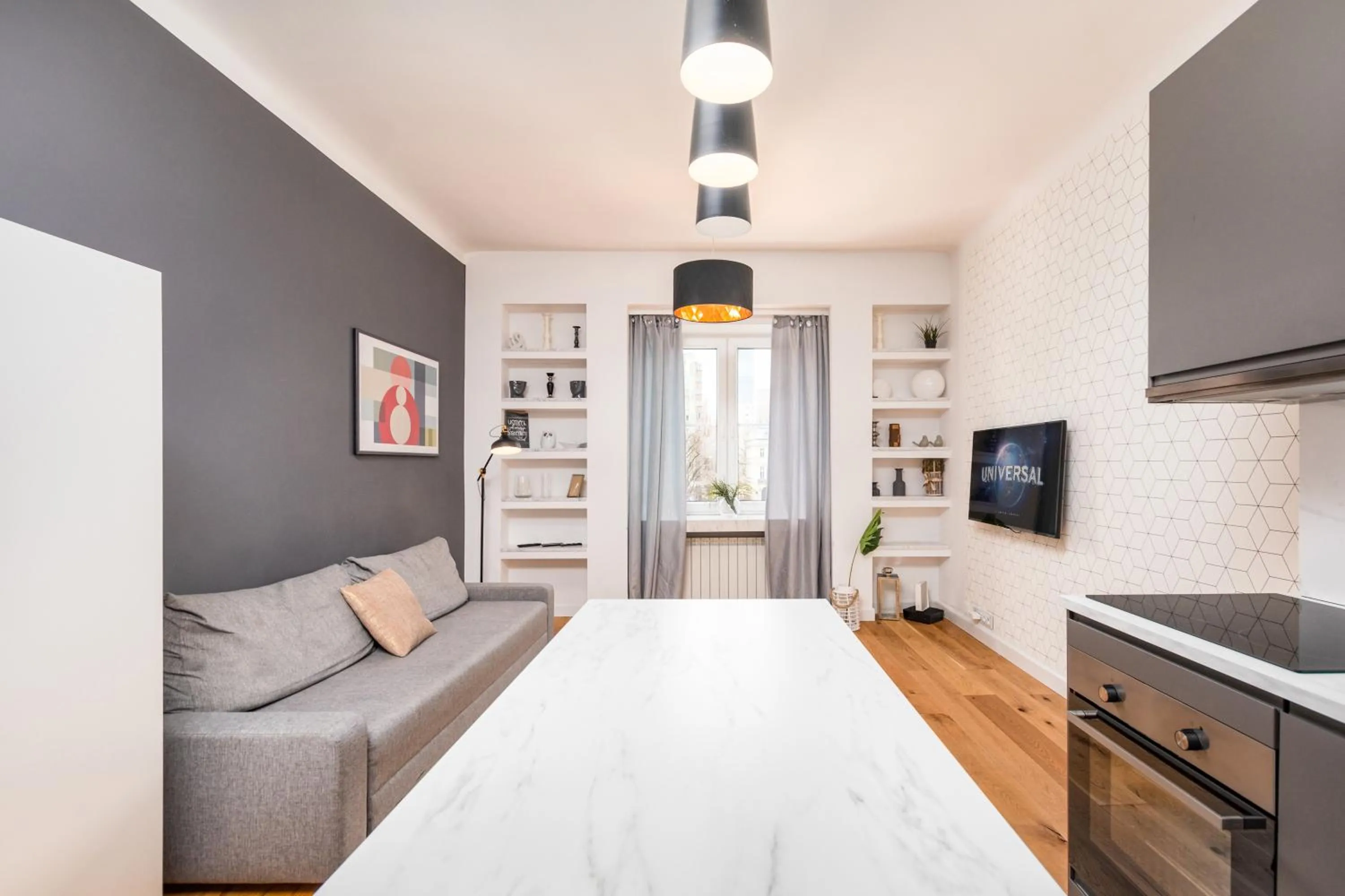 Living room, Bed in Apartament One by Your Freedom