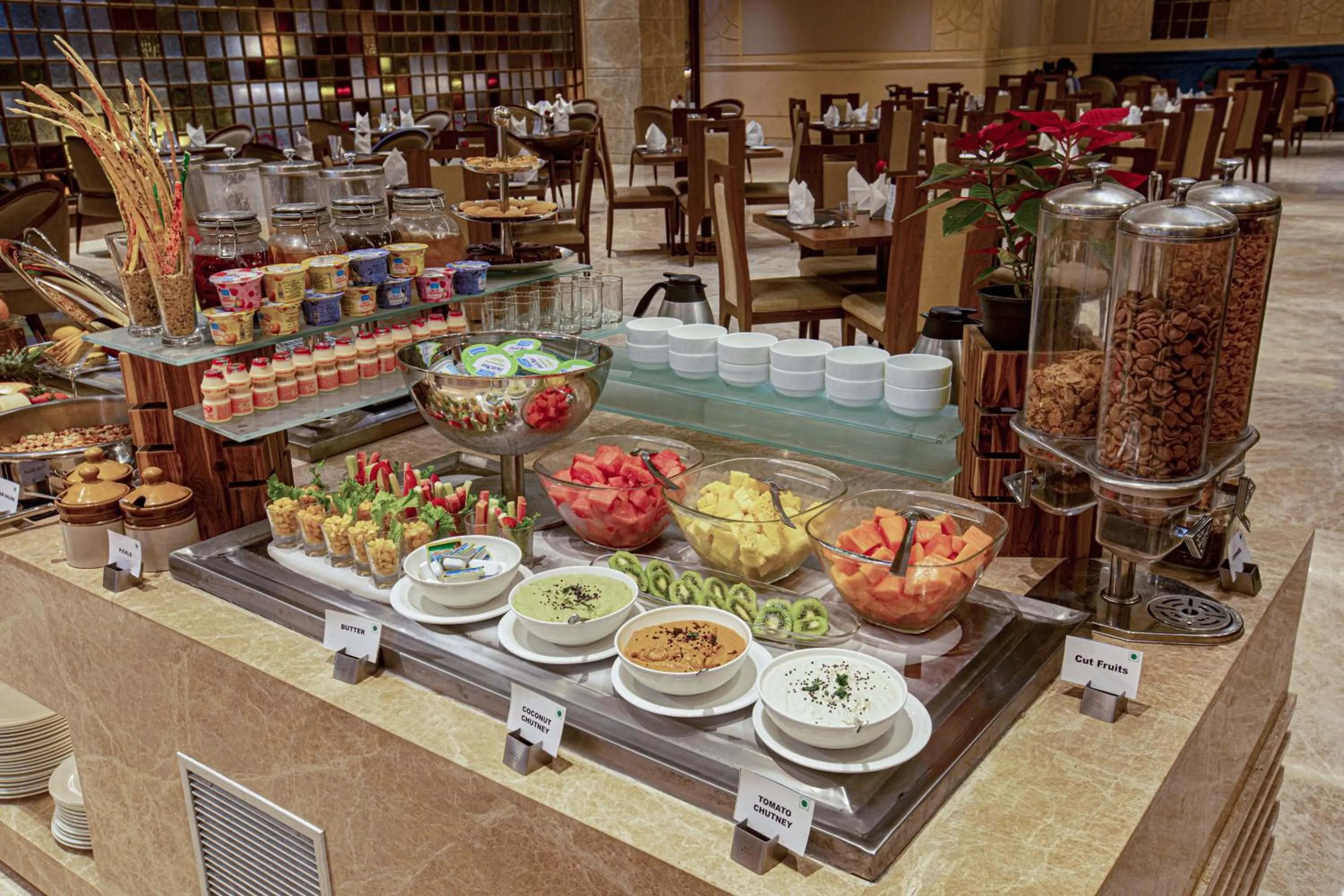 Dining area in The Gaurs Sarovar Premiere