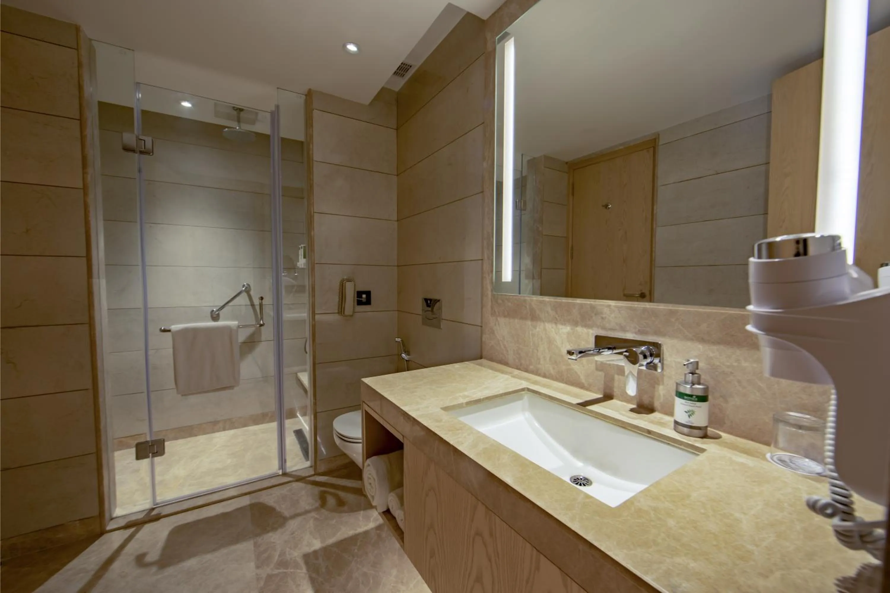 Bathroom in The Gaurs Sarovar Premiere