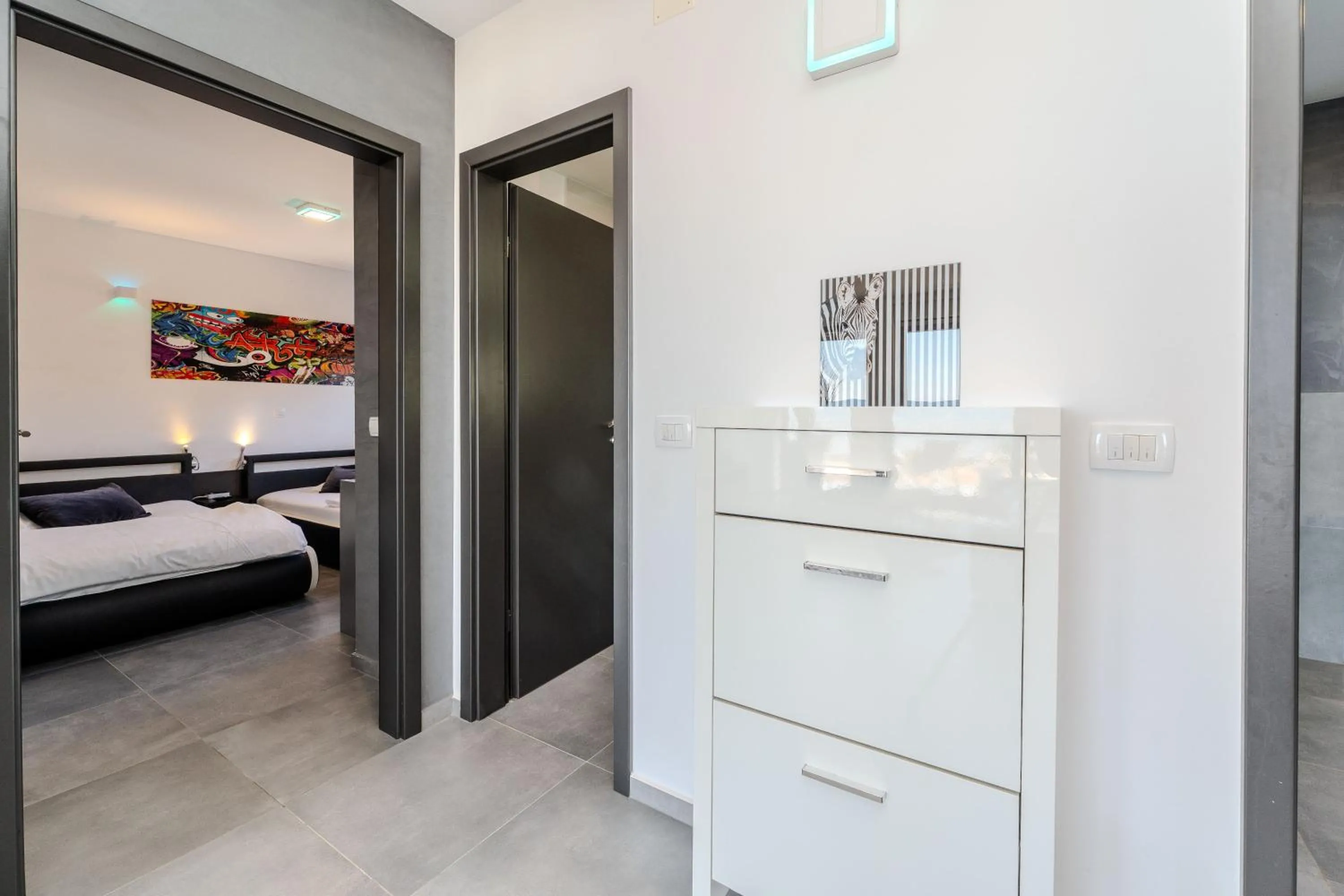 Bed in Jimmys Beach Privlaka direkt am Meer und beheiztem Pool