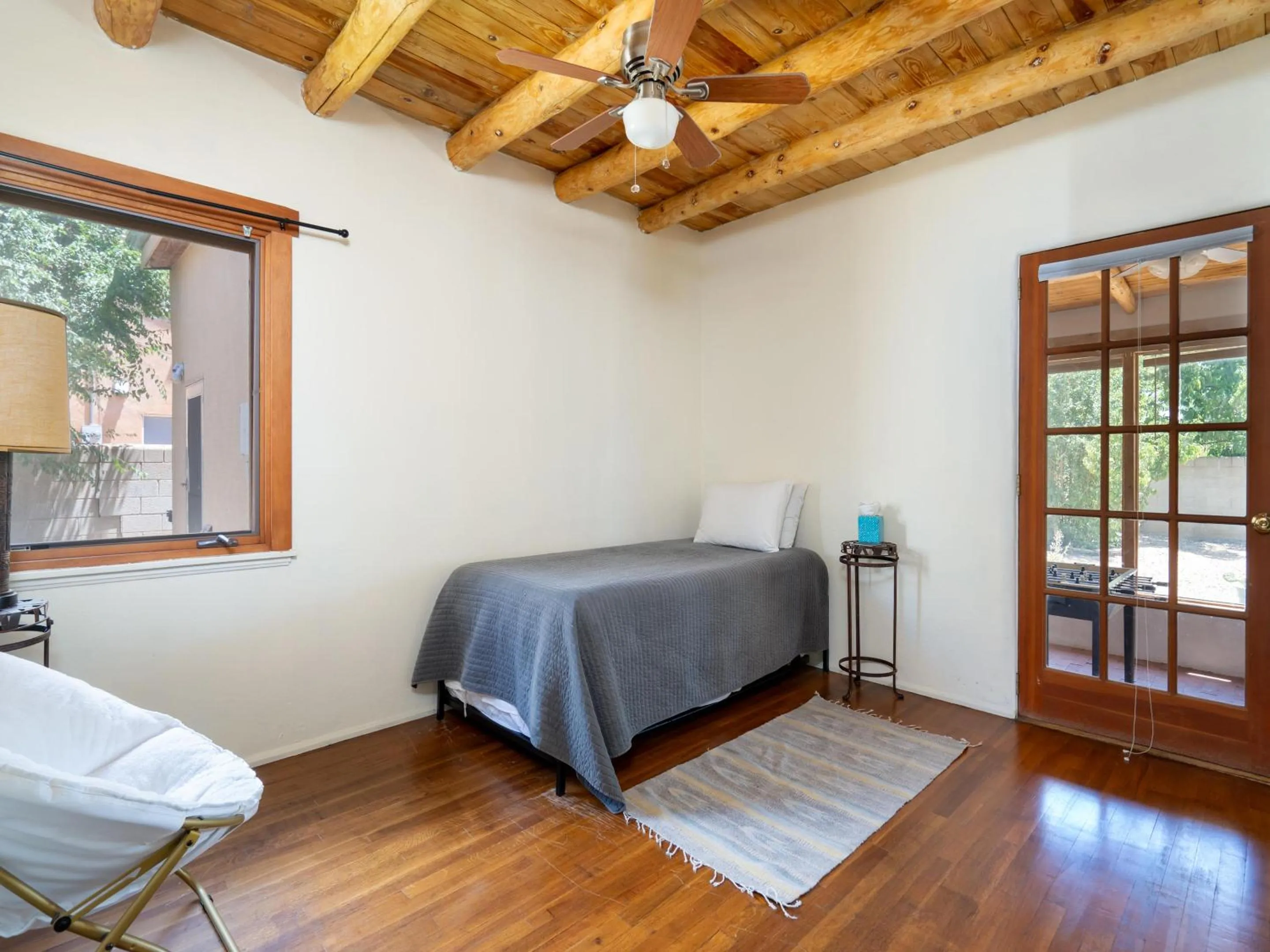 Property building, Bed in Kiva Cottage