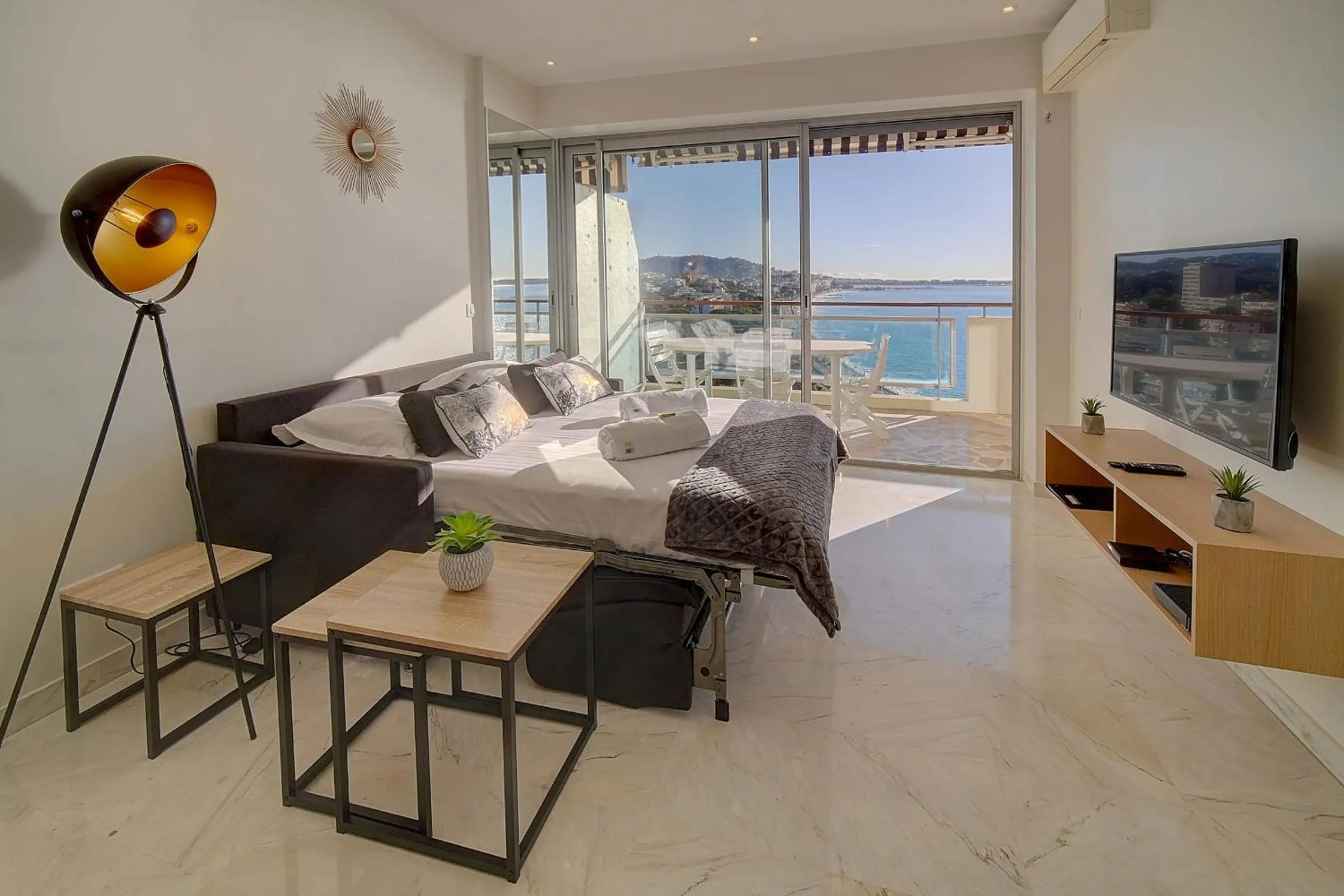 Living room in IMMOGROOM- Incredible View -4- Big Terrace - AC - Parking