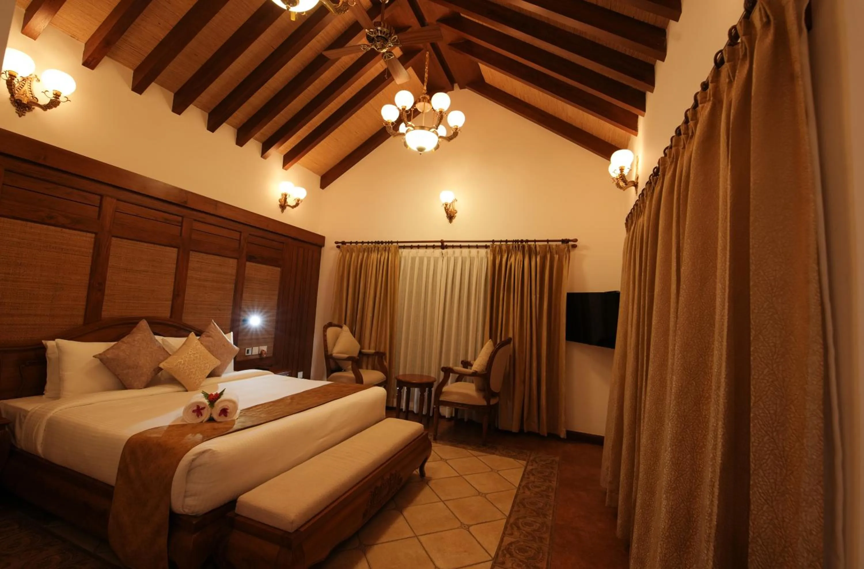 Photo of the whole room, Bed in Gokulam Grand Resort & Spa, Kumarakom