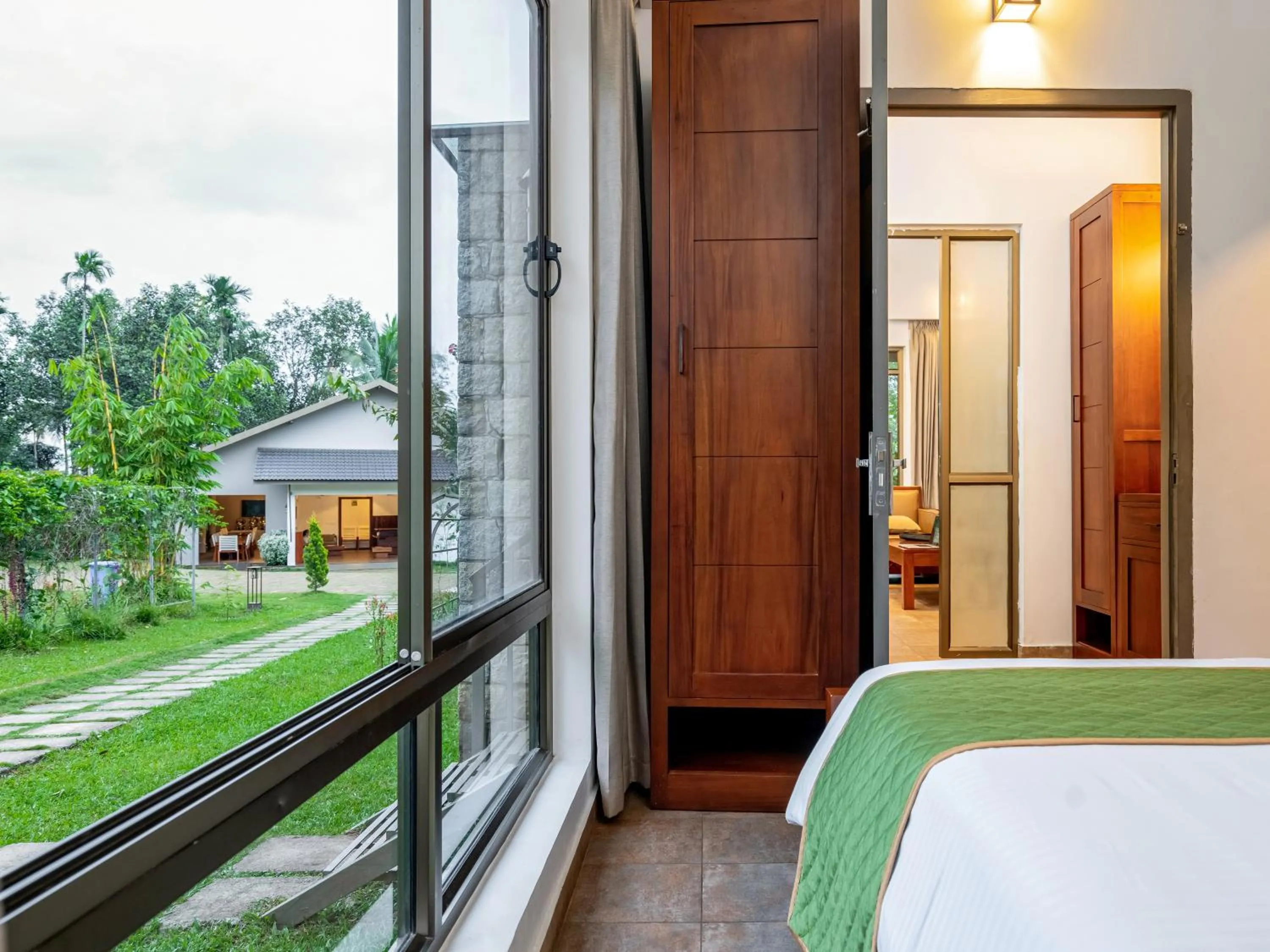 View (from property/room), Bed in Coffee Greens Resort