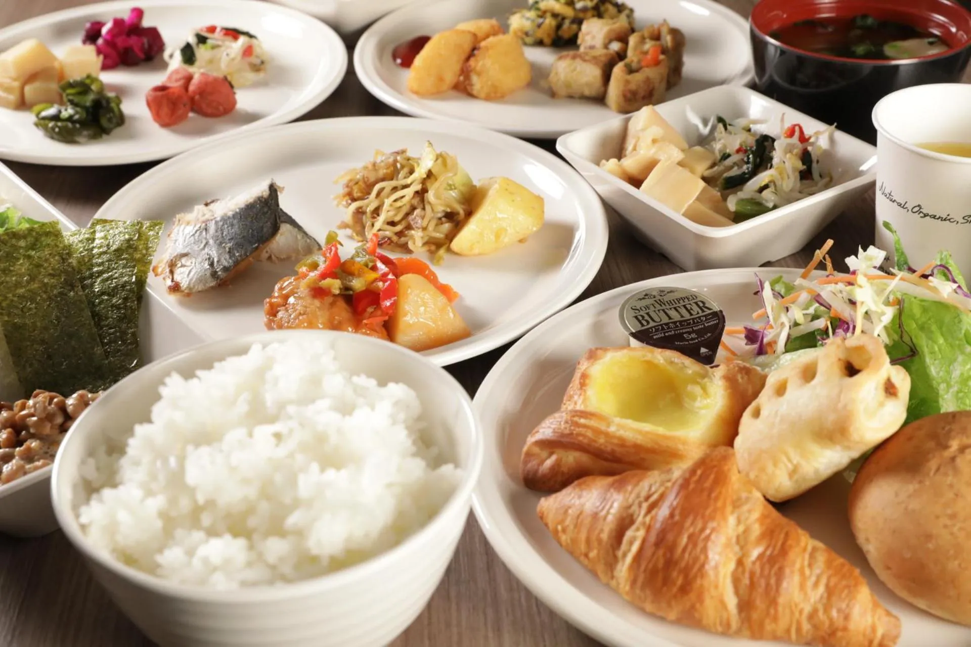 Buffet breakfast in Super Hotel Sano Fujioka