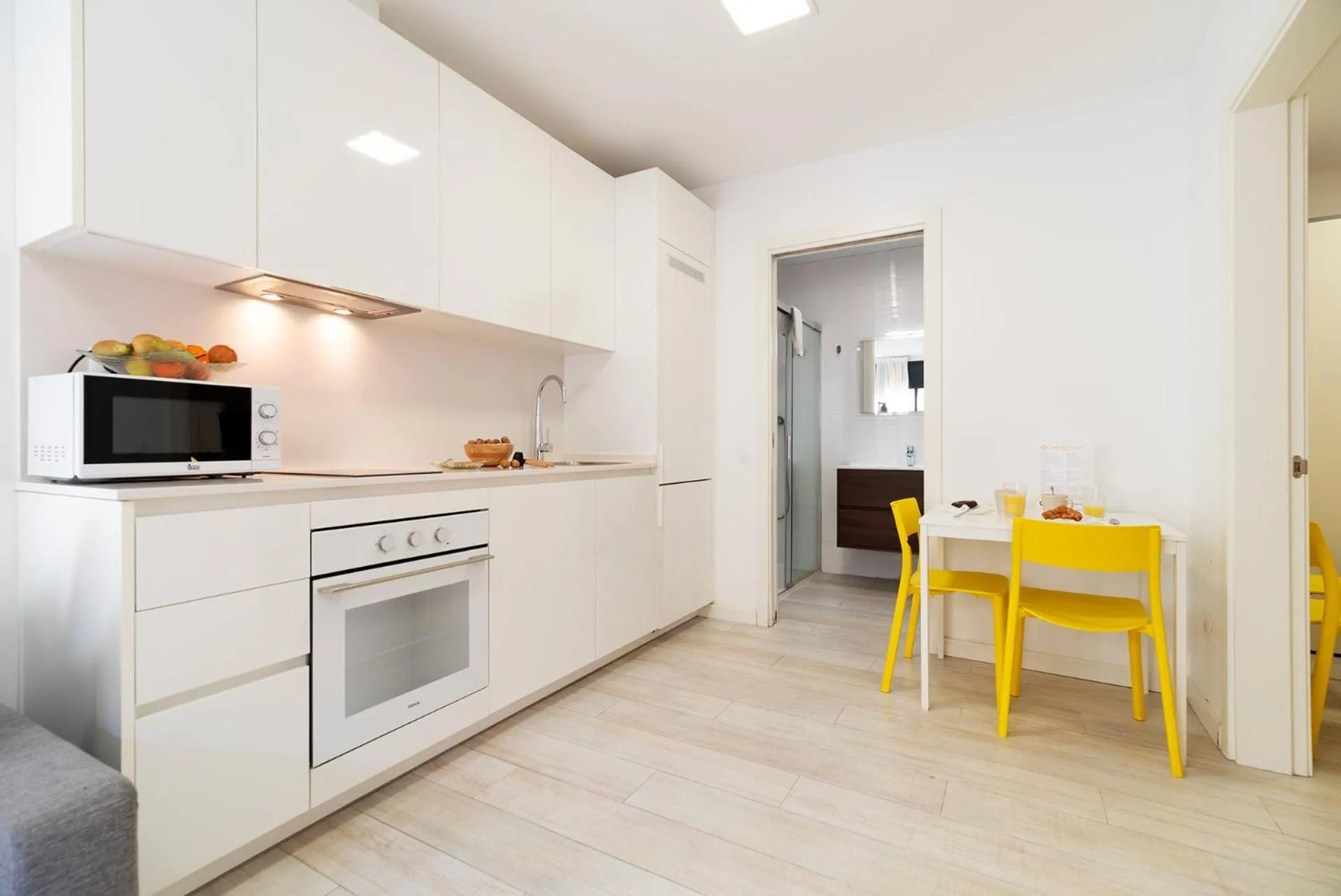 Kitchen or kitchenette in Castell Beach Aparthotel