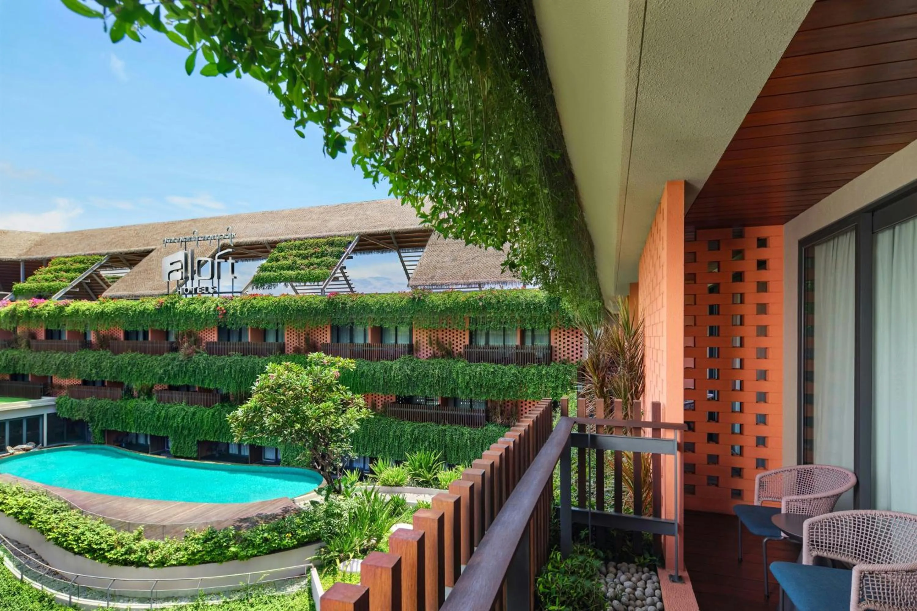 Swimming pool in Aloft Bali Kuta at Beachwalk