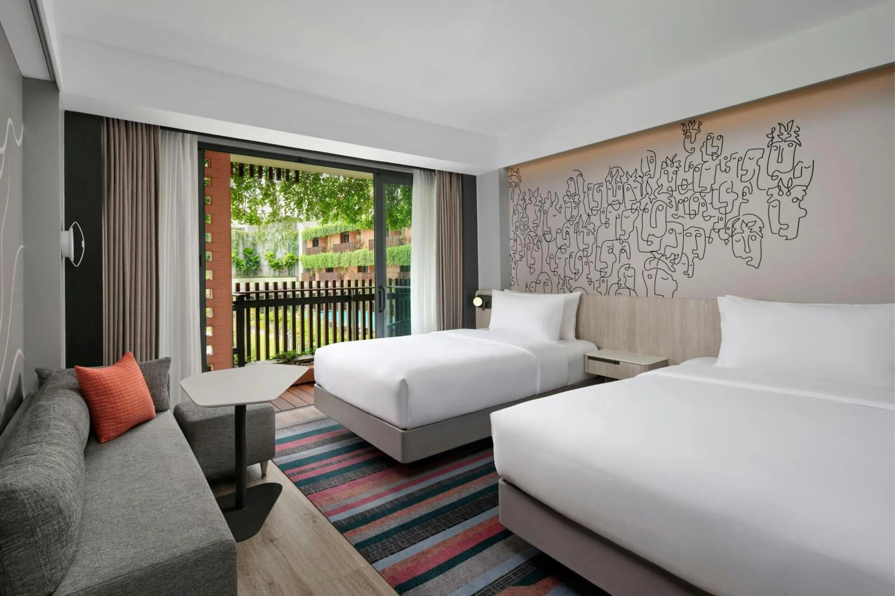 Swimming pool, Bed in Aloft Bali Kuta at Beachwalk