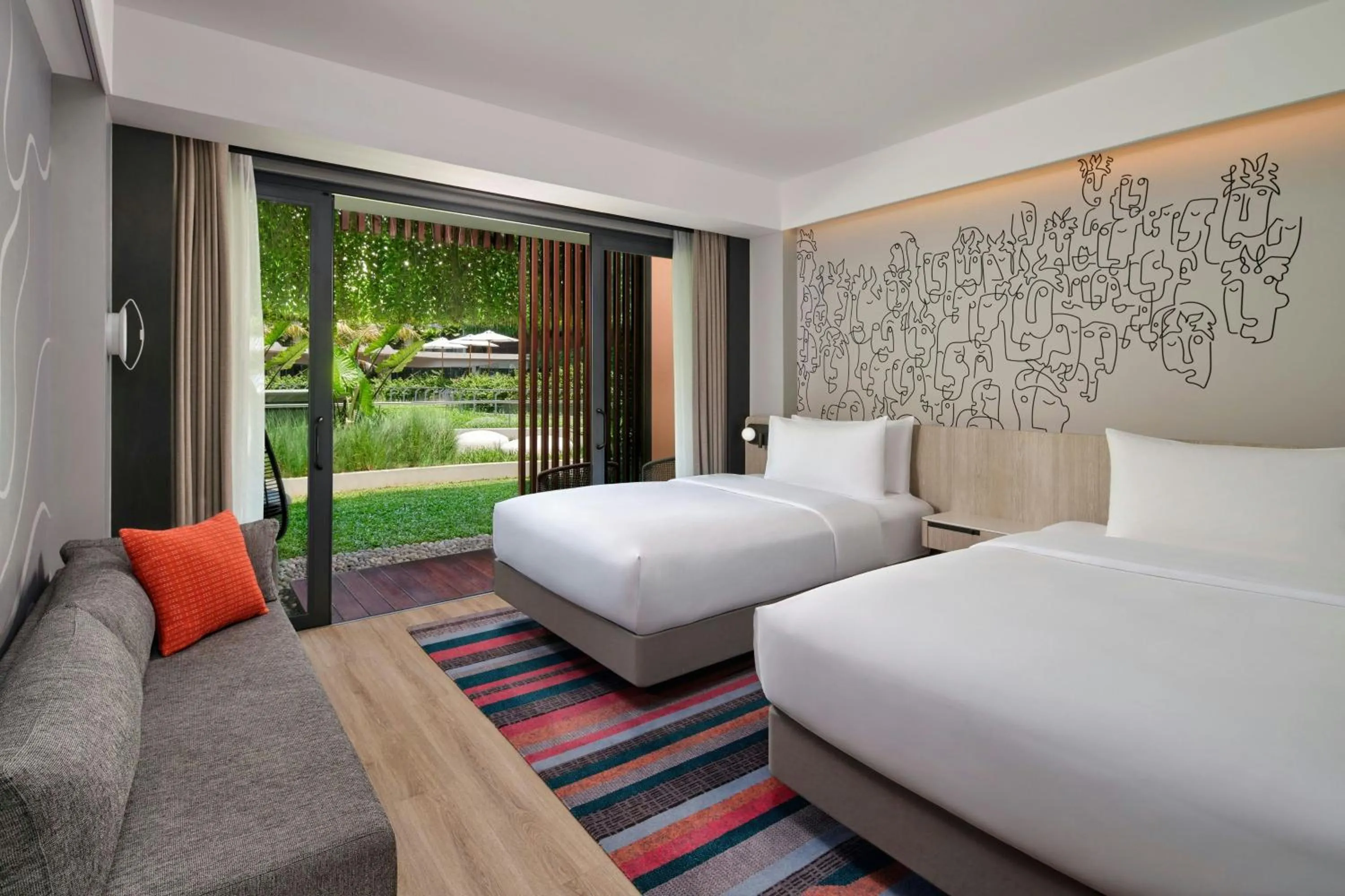 Photo of the whole room, Bed in Aloft Bali Kuta at Beachwalk