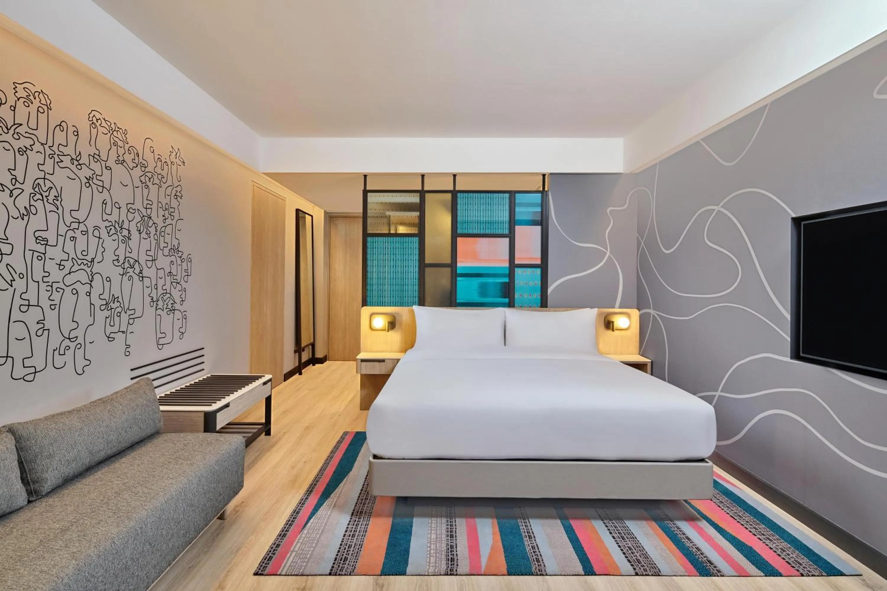Photo of the whole room, Bed in Aloft Bali Kuta at Beachwalk