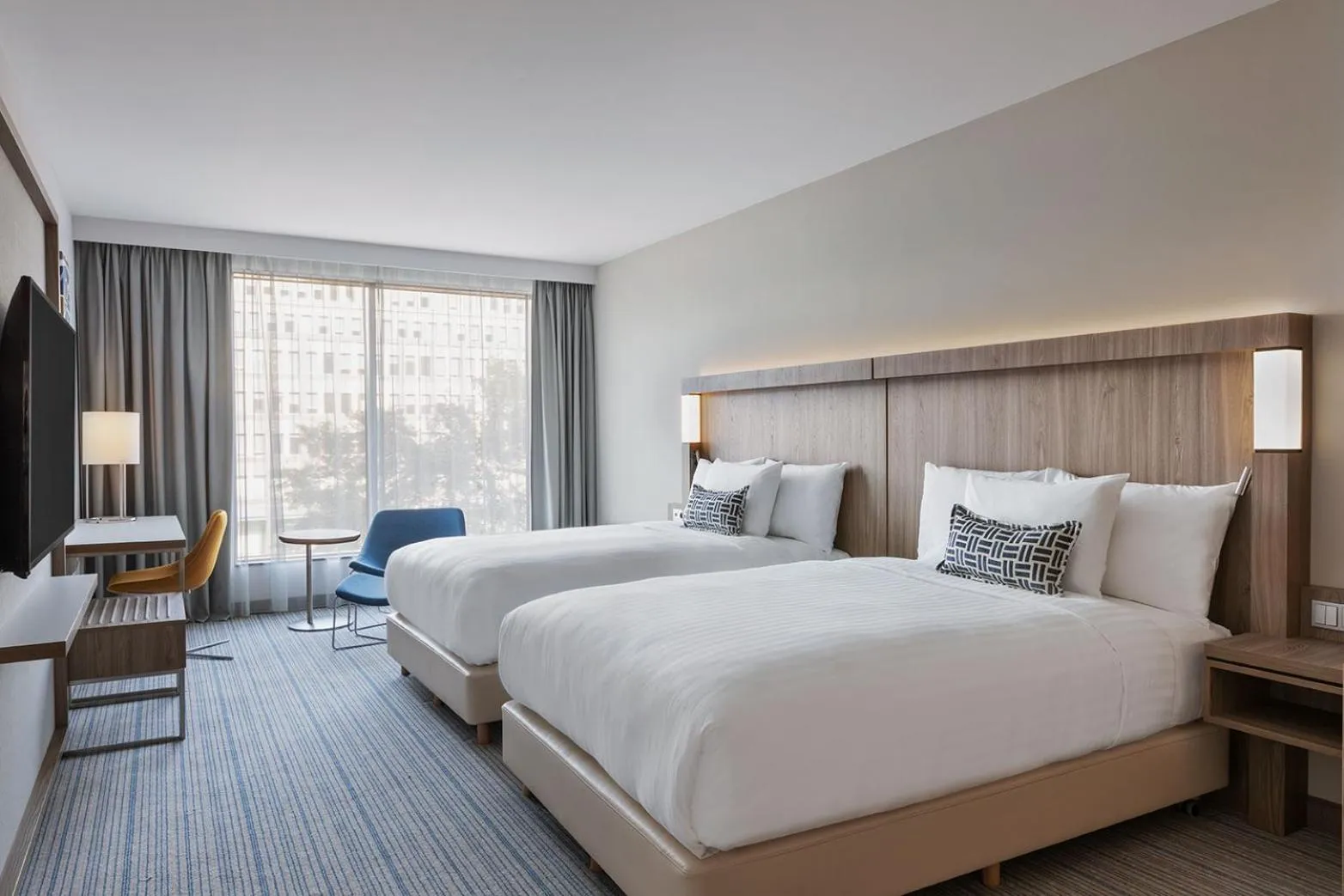 Bed in Courtyard by Marriott Szczecin City