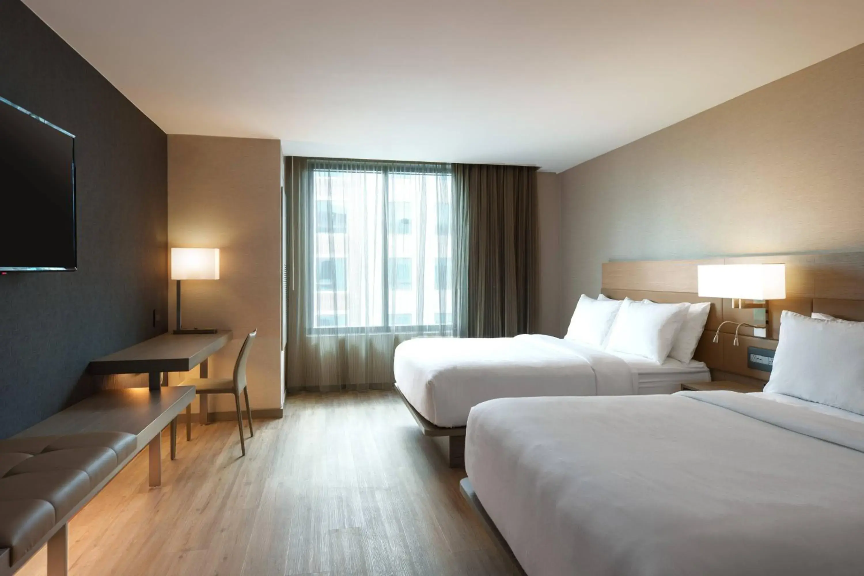 Queen Room with Two Queen Beds - Hearing Accessible in AC Hotel by Marriott Tallahassee Universities at the Capitol Queen Room with Two Queen Beds - Hearing Accessible in AC Hotel by Marriott Tallahassee Universities at the Capitol