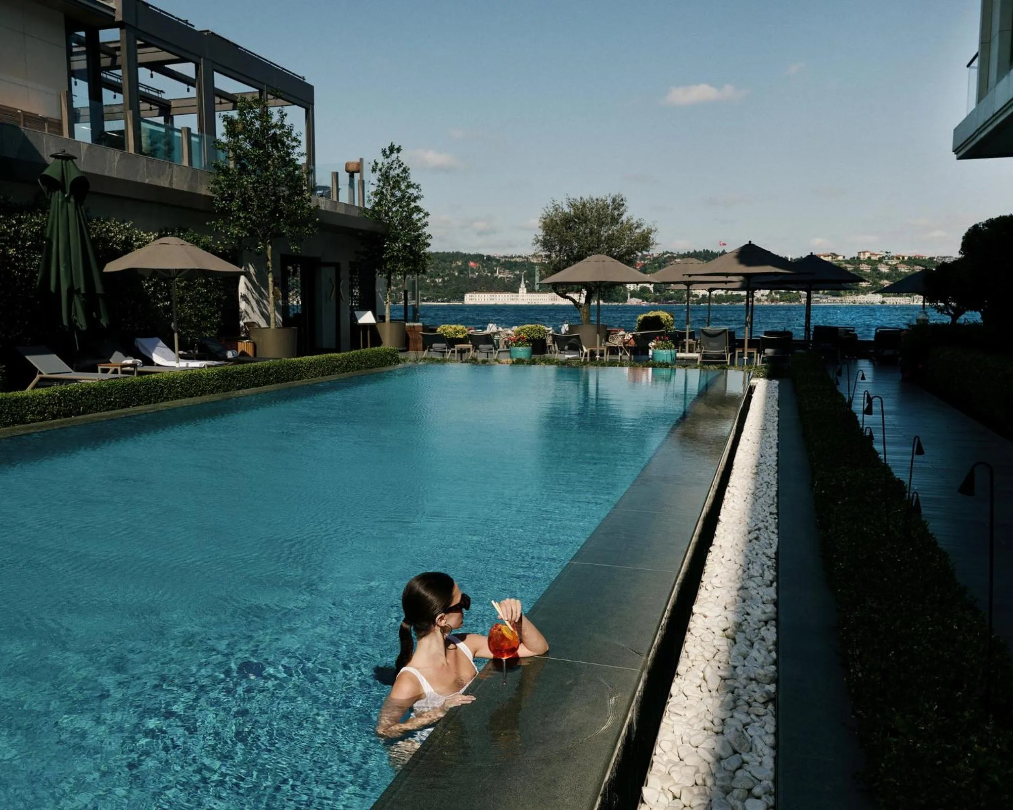 Swimming pool in Mandarin Oriental Bosphorus, Istanbul