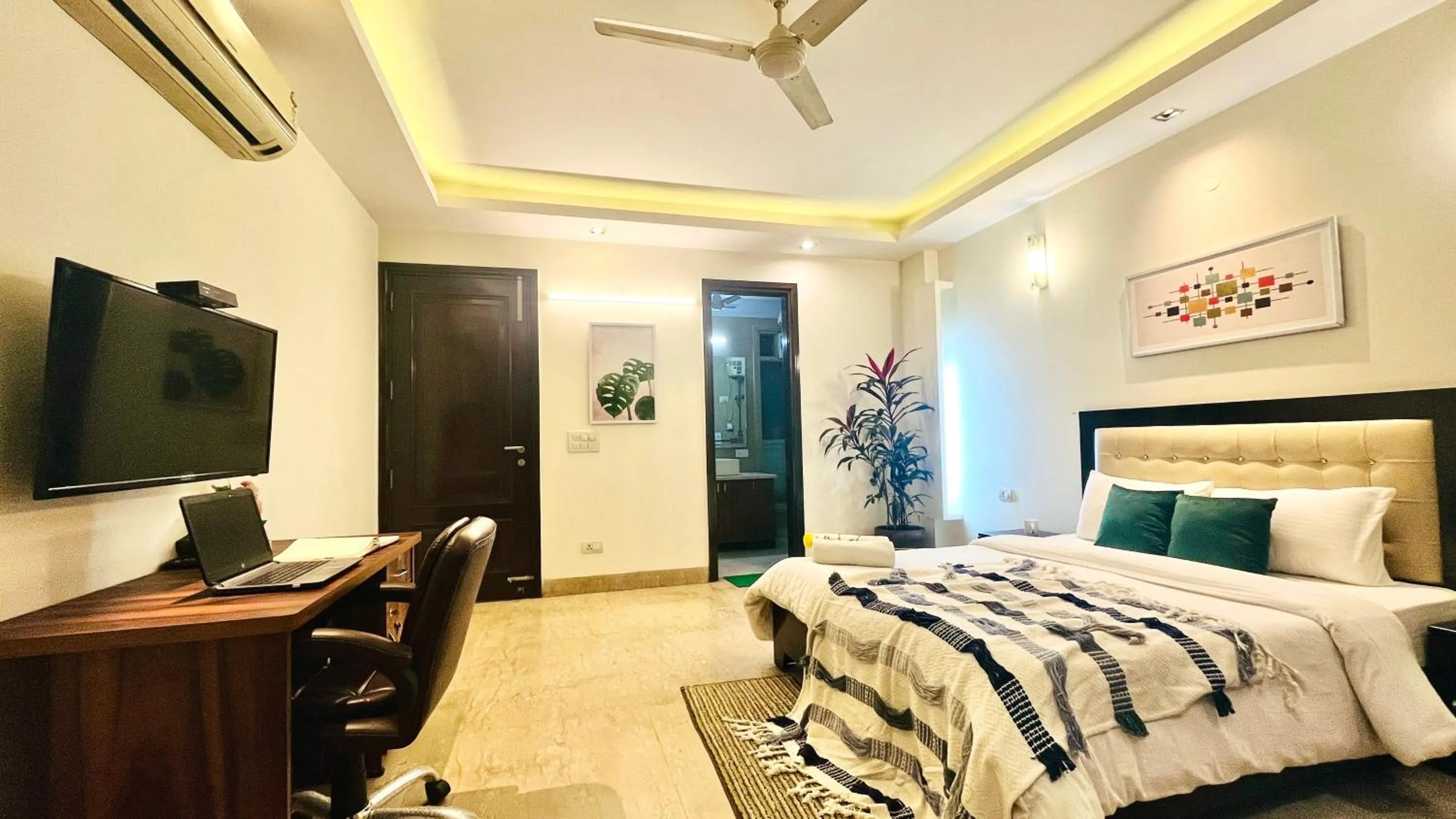 Bedroom, Bed in BluO Park Facing 3BHK- Lift, Balcony, Parking