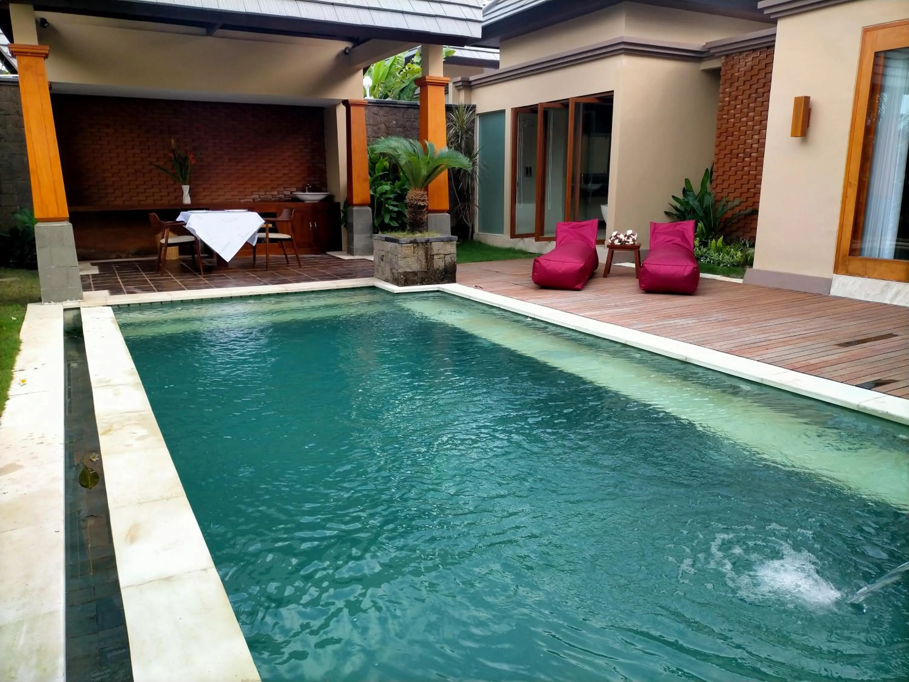 Pool view in The Grand Villandra Resort Lovina