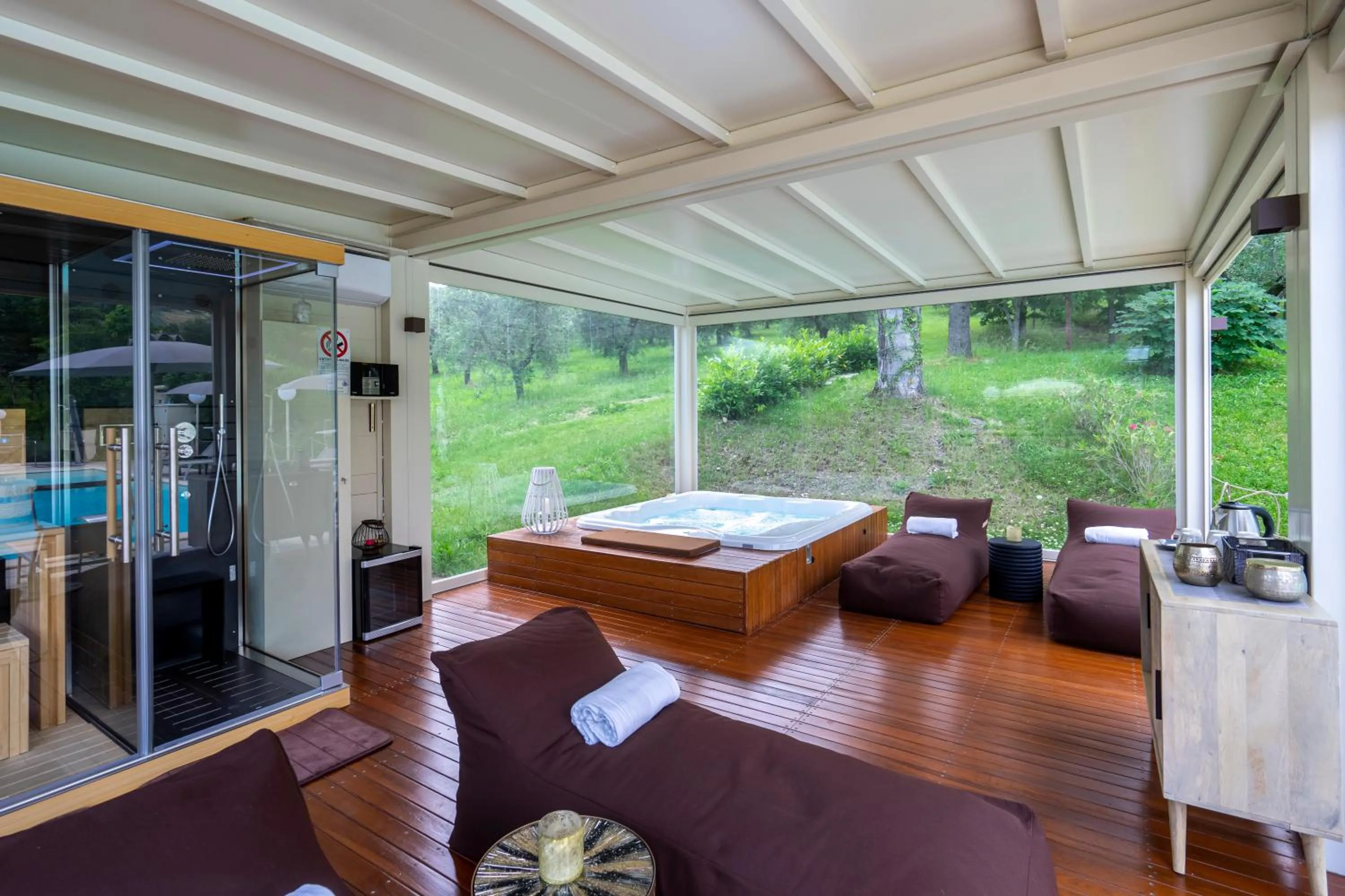 Patio, Bed in Villa Ca' Viola Rimini