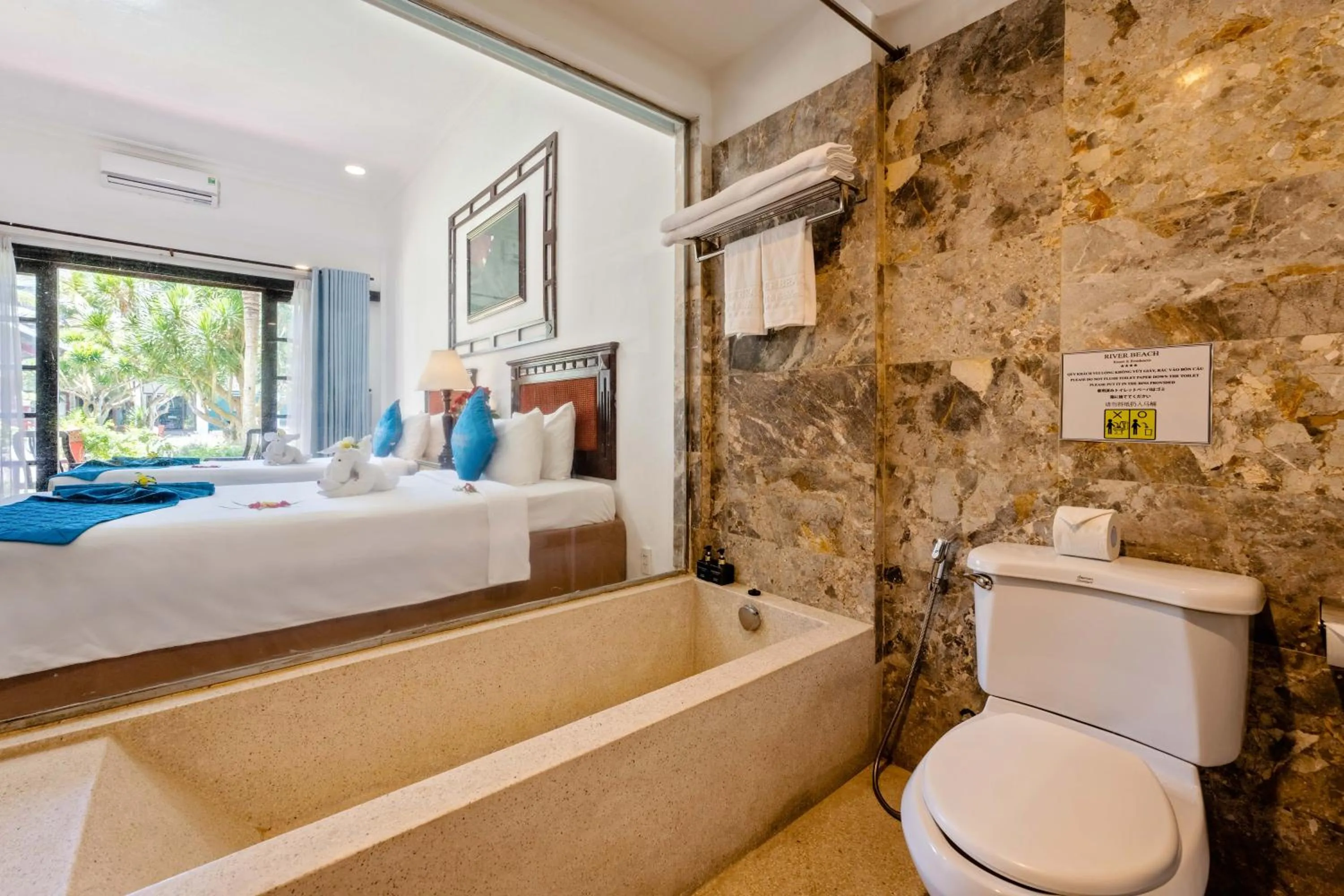 Bathroom, Bed in River Beach Resort & Residences