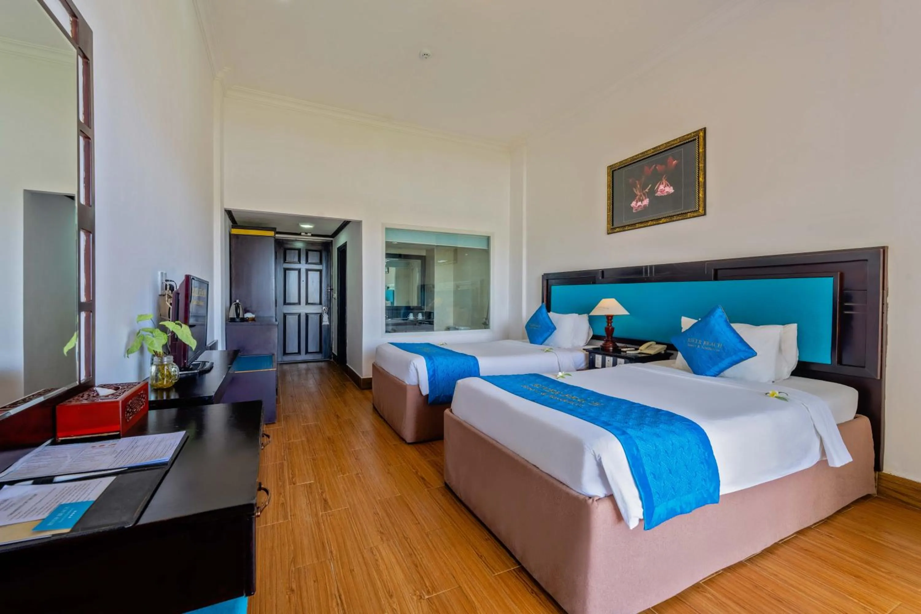 Bed in River Beach Resort & Residences