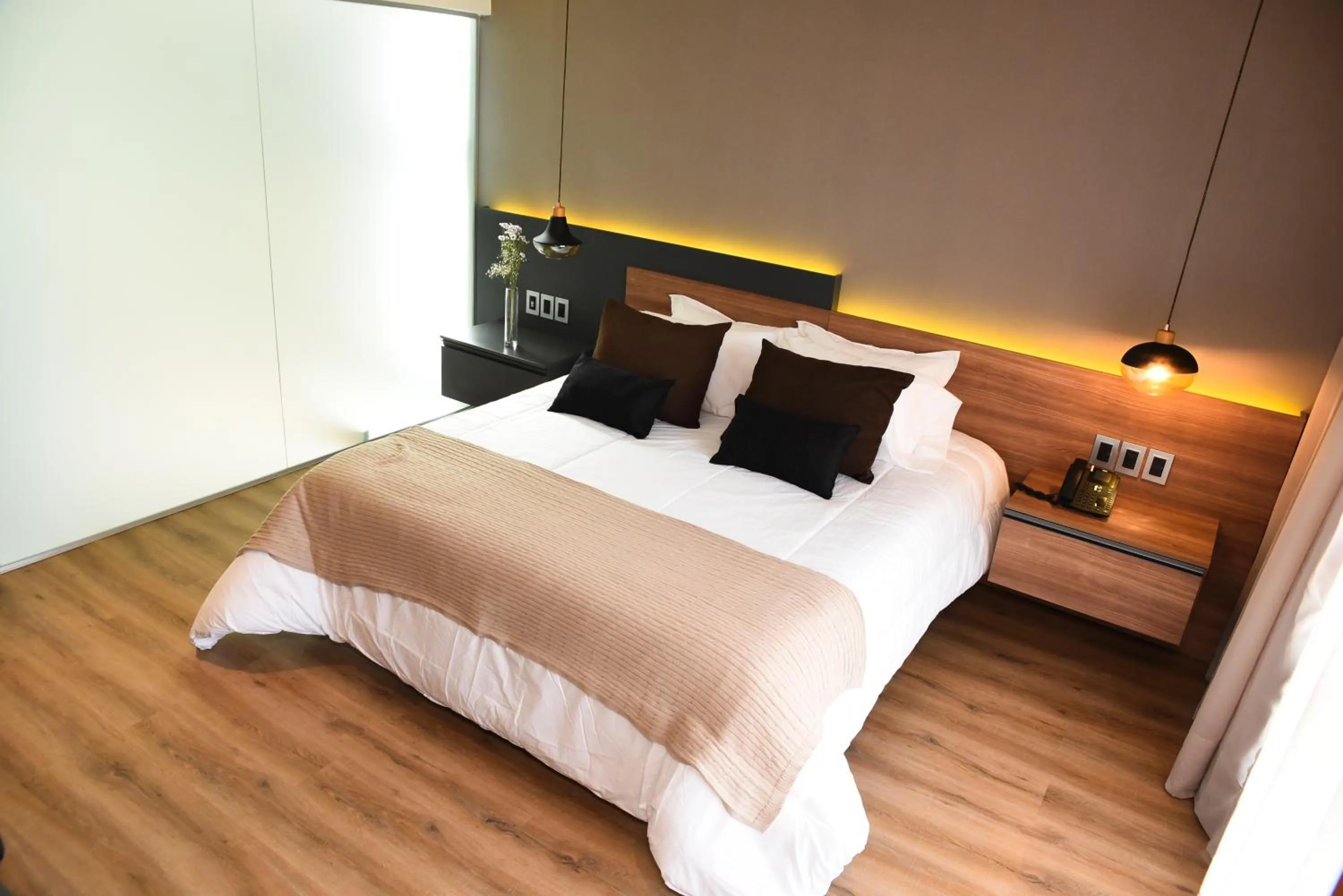 Bed in Hotel Soho Suites