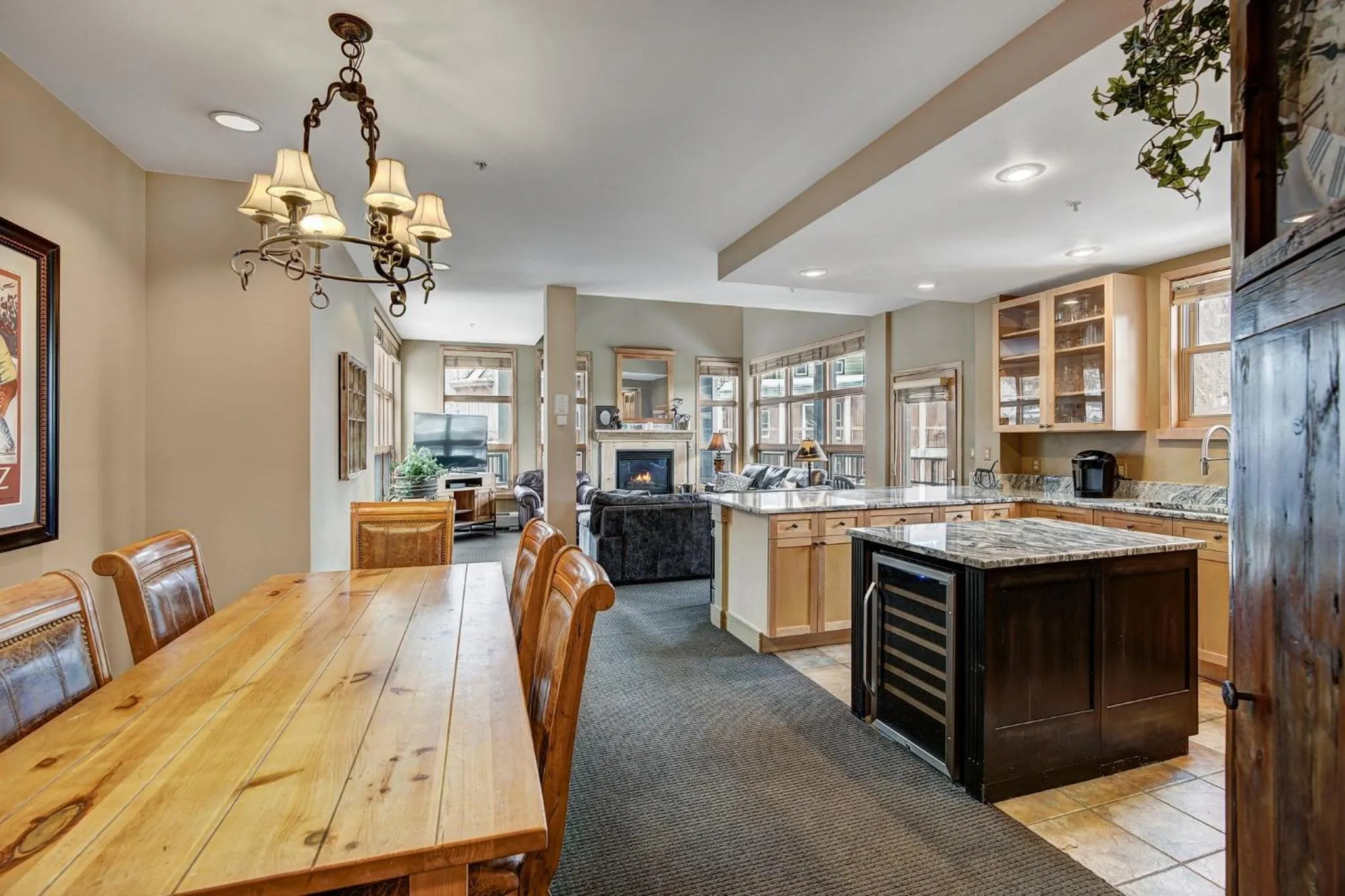 Communal kitchen in River Run Village by Vail Resorts