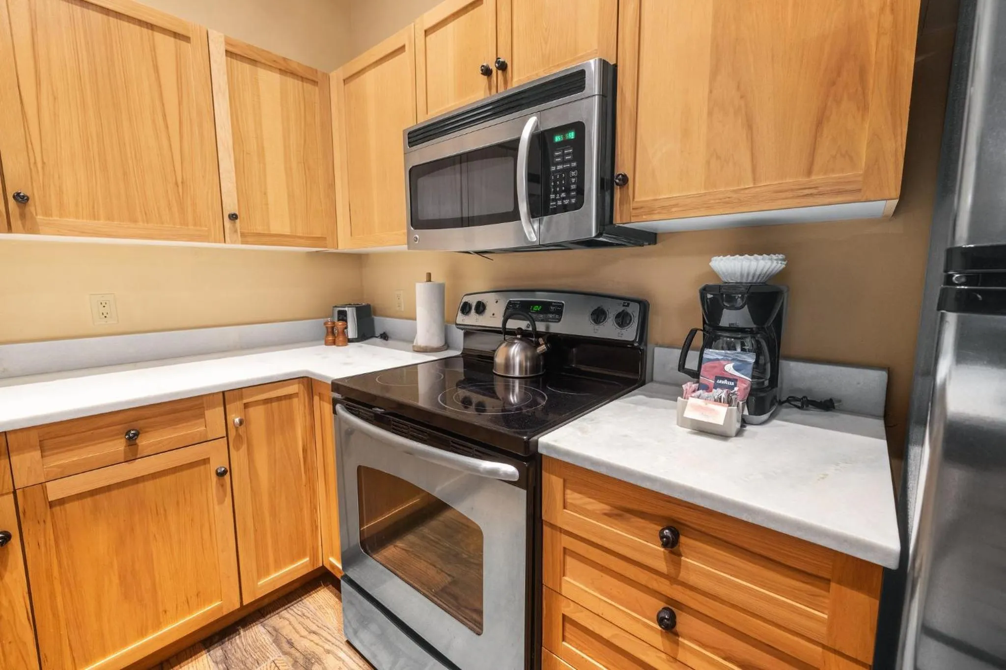 Communal kitchen in River Run Village by Vail Resorts