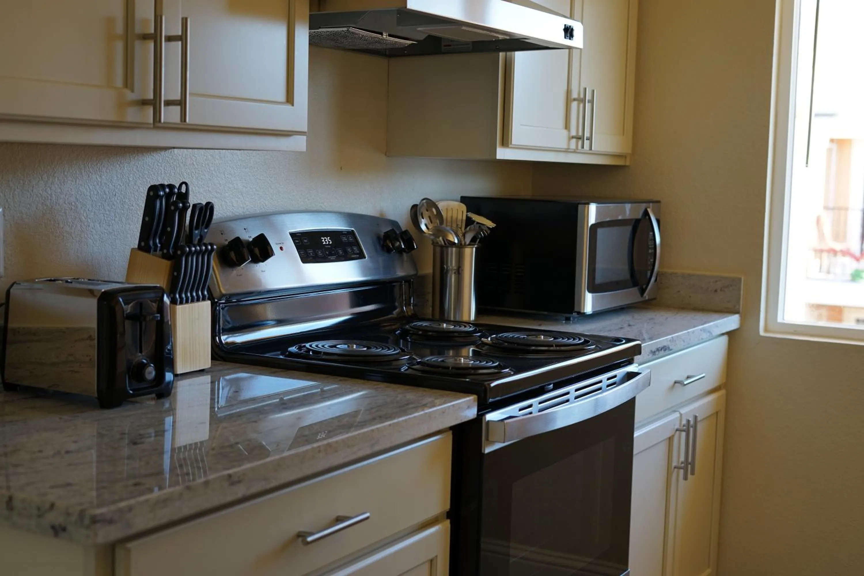 Kitchen or kitchenette in Sleepover 1BD 1BA Oklahoma City Apartments