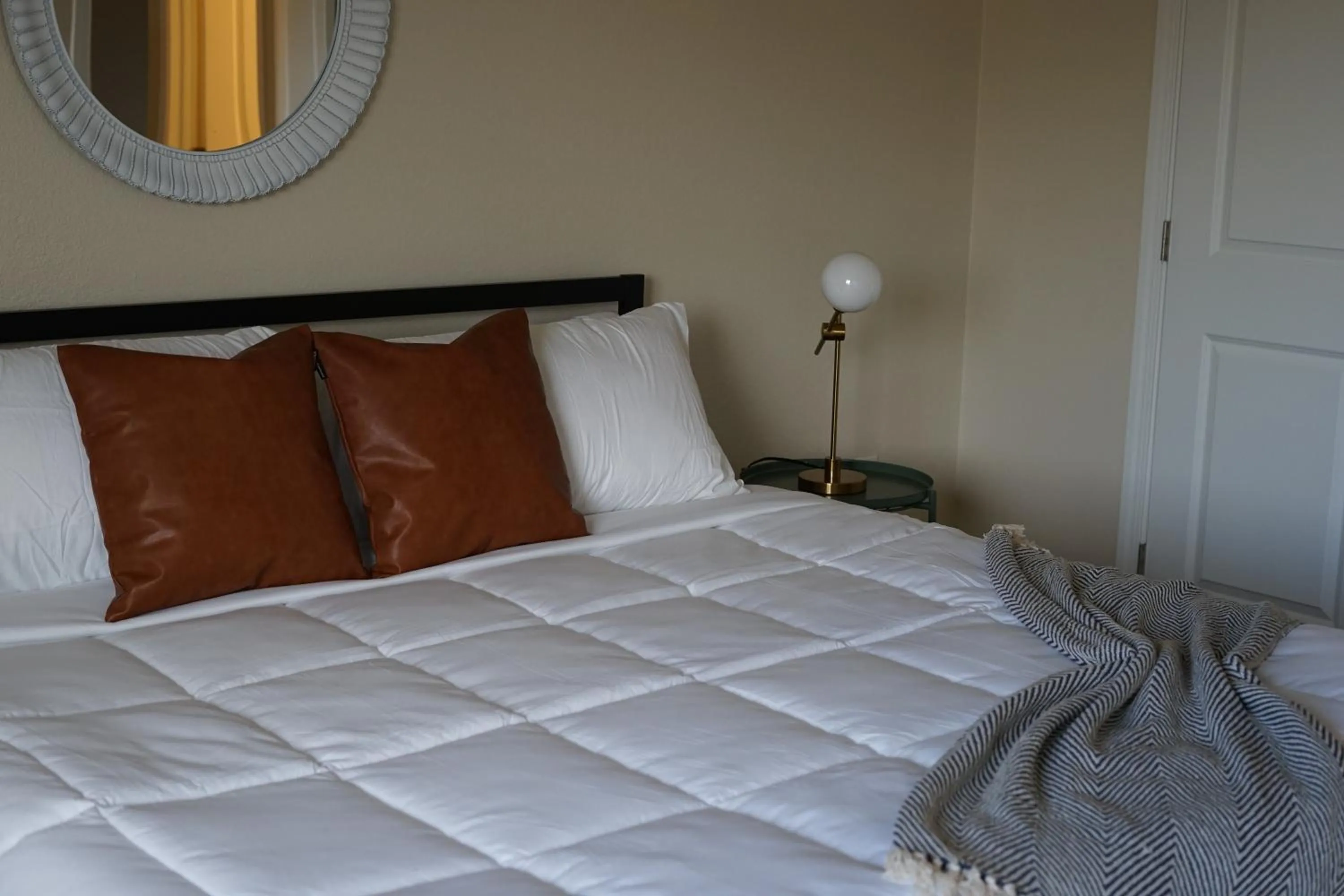 Bedroom, Bed in Sleepover 1BD 1BA Oklahoma City Apartments