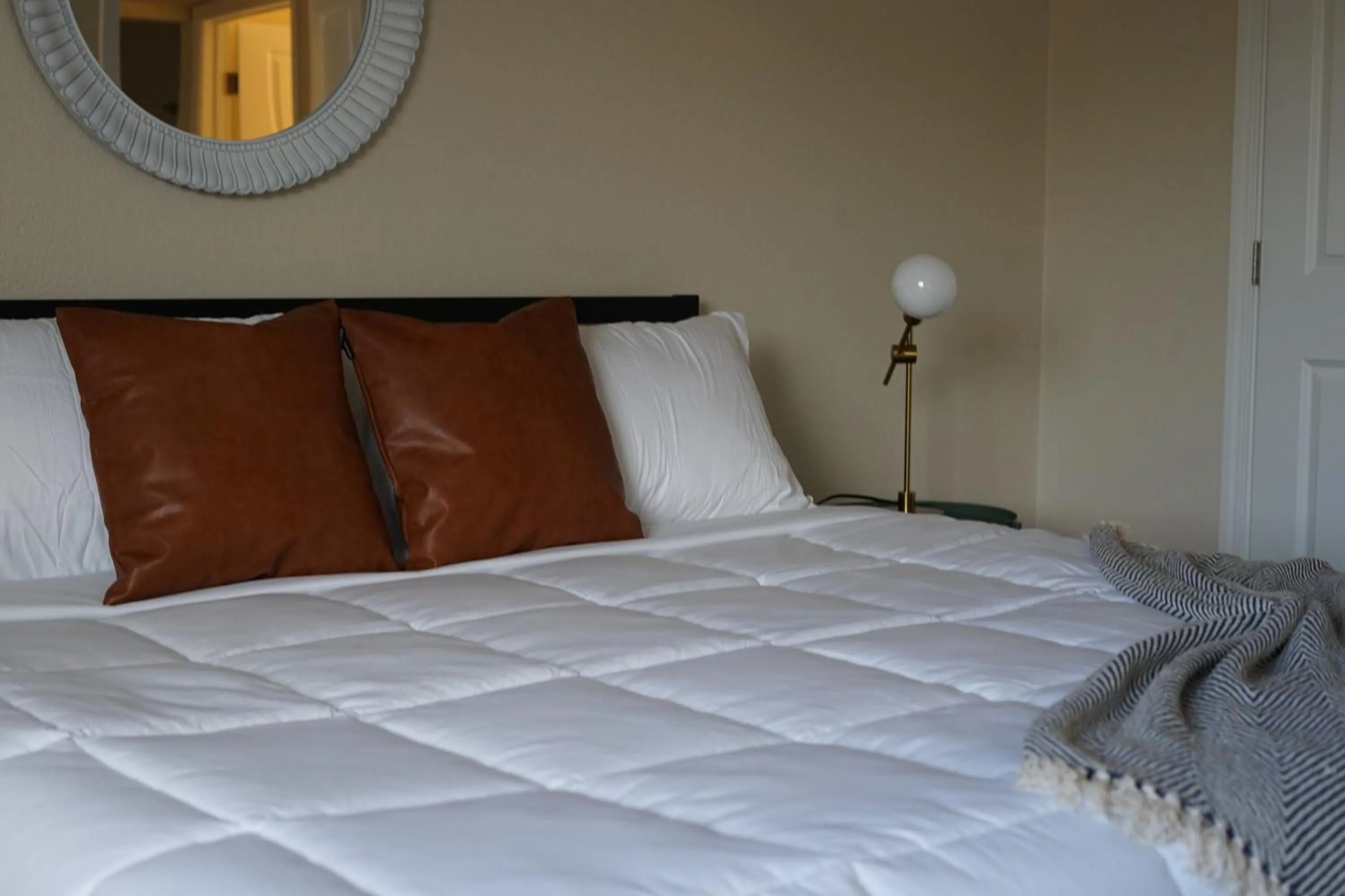 Bedroom, Bed in Sleepover 1BD 1BA Oklahoma City Apartments