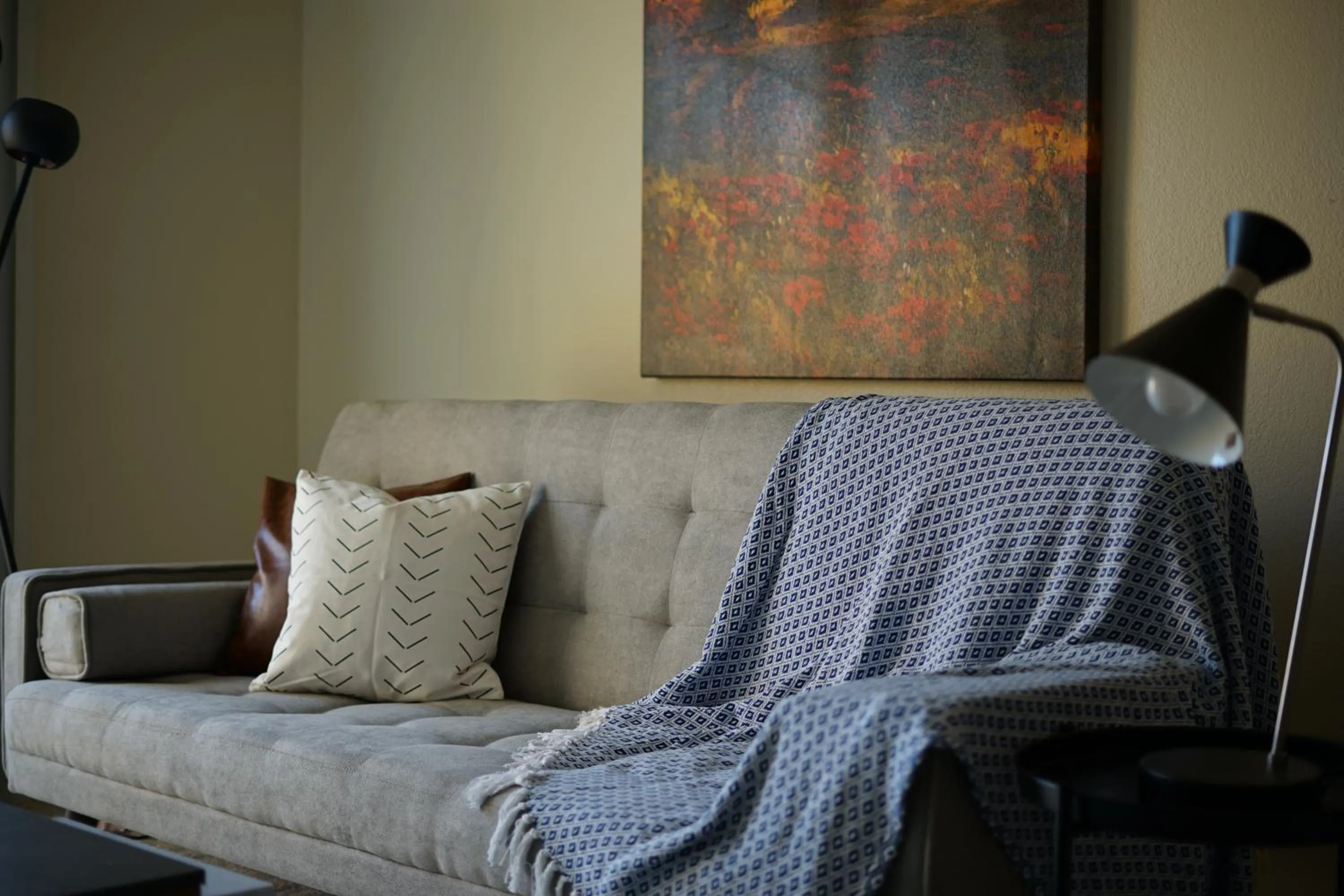 Living room in Sleepover 1BD 1BA Oklahoma City Apartments