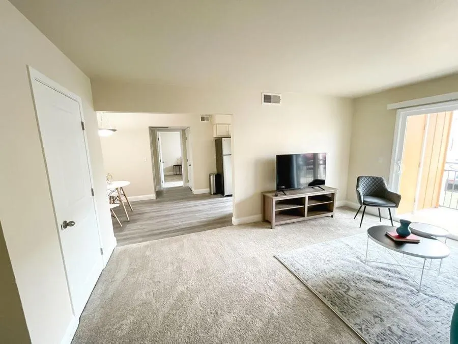 Living room in Sleepover 1BD 1BA Oklahoma City Apartments