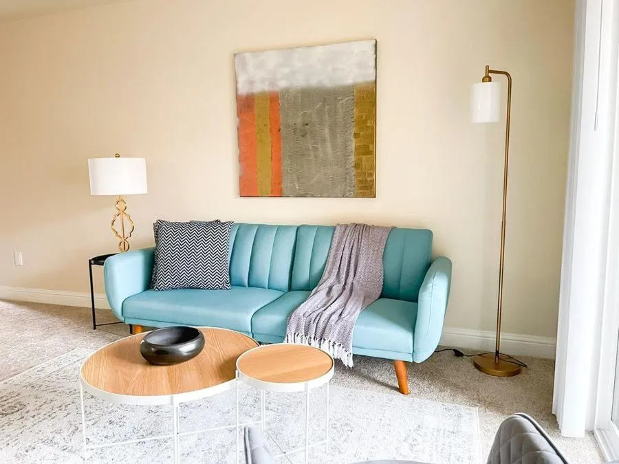 Living room in Sleepover 1BD 1BA Oklahoma City Apartments