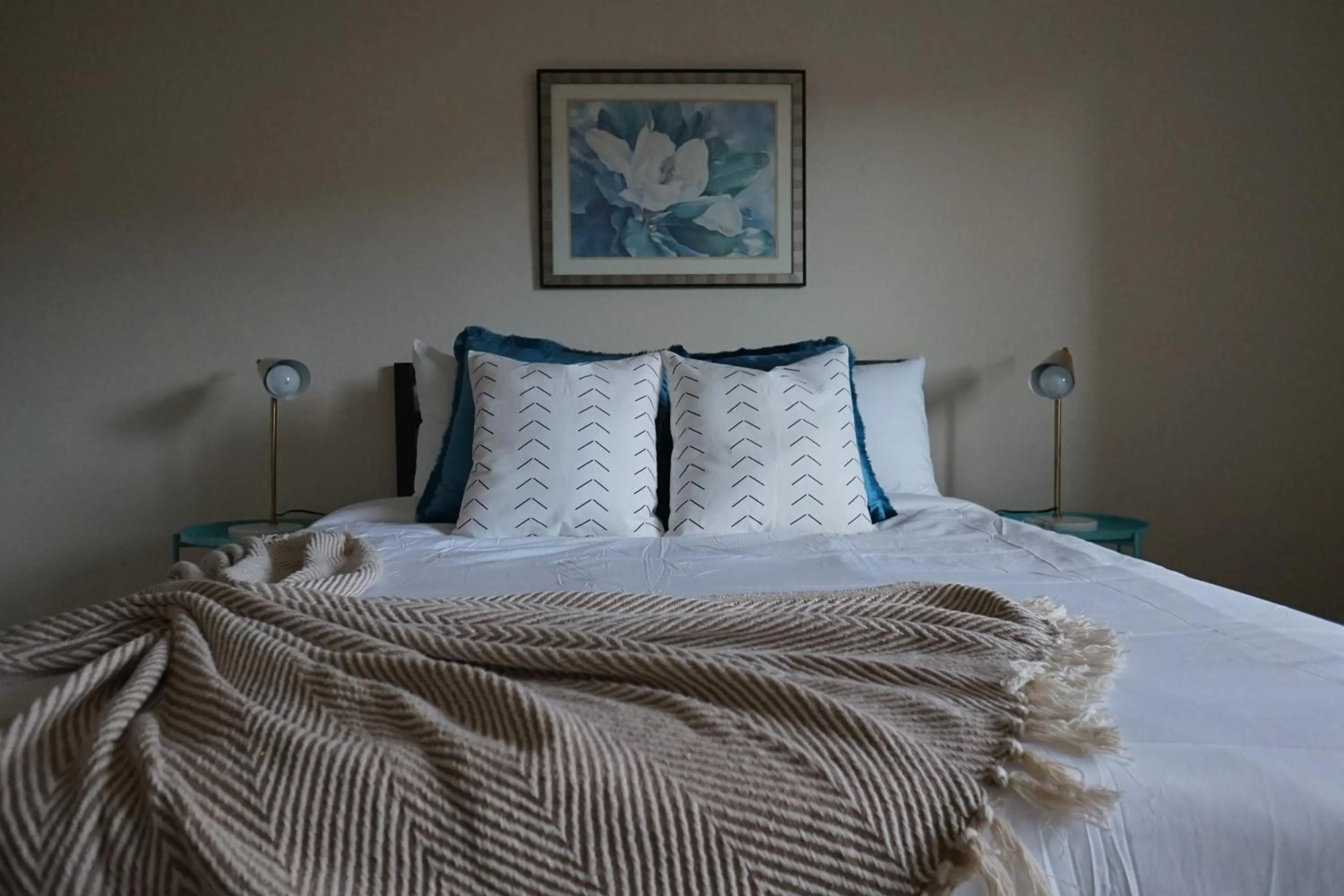 Bedroom, Bed in Sleepover 1BD 1BA Oklahoma City Apartments