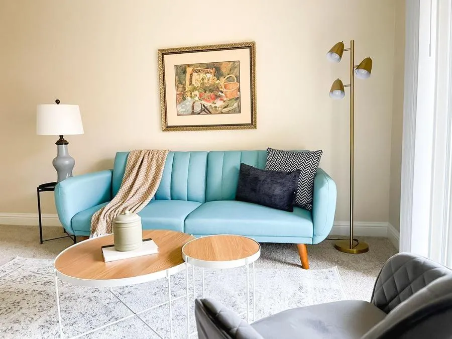 Living room in Sleepover 1BD 1BA Oklahoma City Apartments